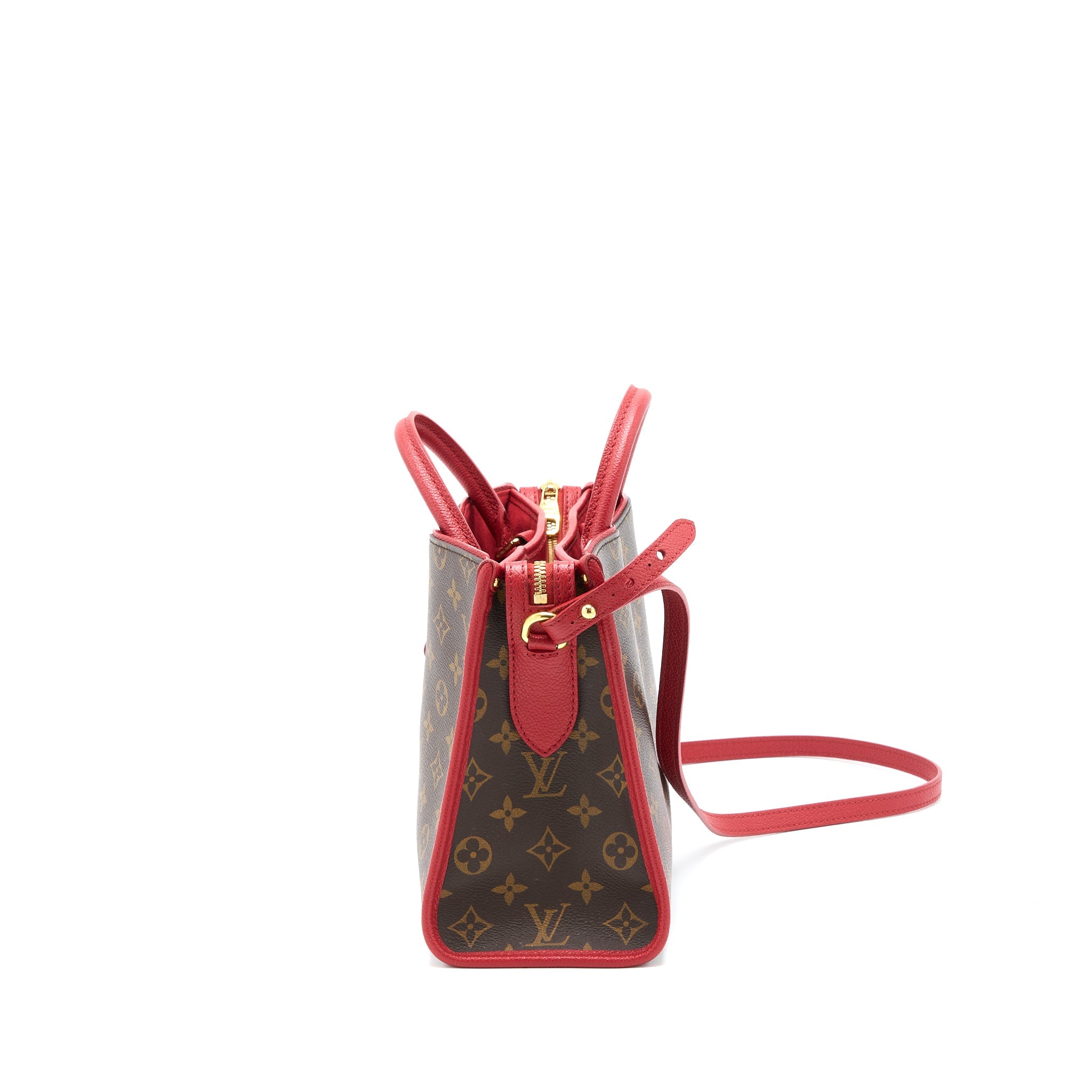 LOUIS VUITTON POPINCOURT PM BAG MONOGRAM CANVAS/CERISE GHW