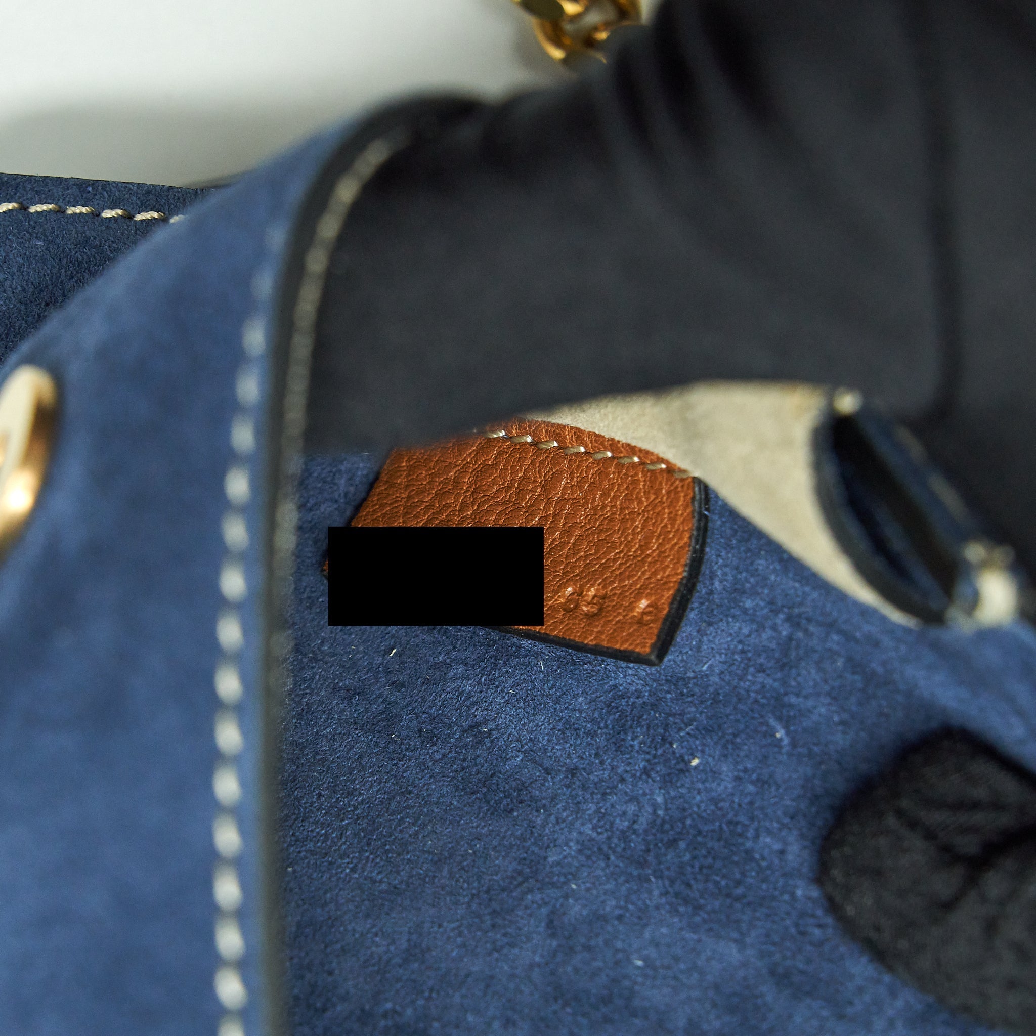 CHLOE PORTE EPAULE BAG SUEDE ROYAL BLUE GHW