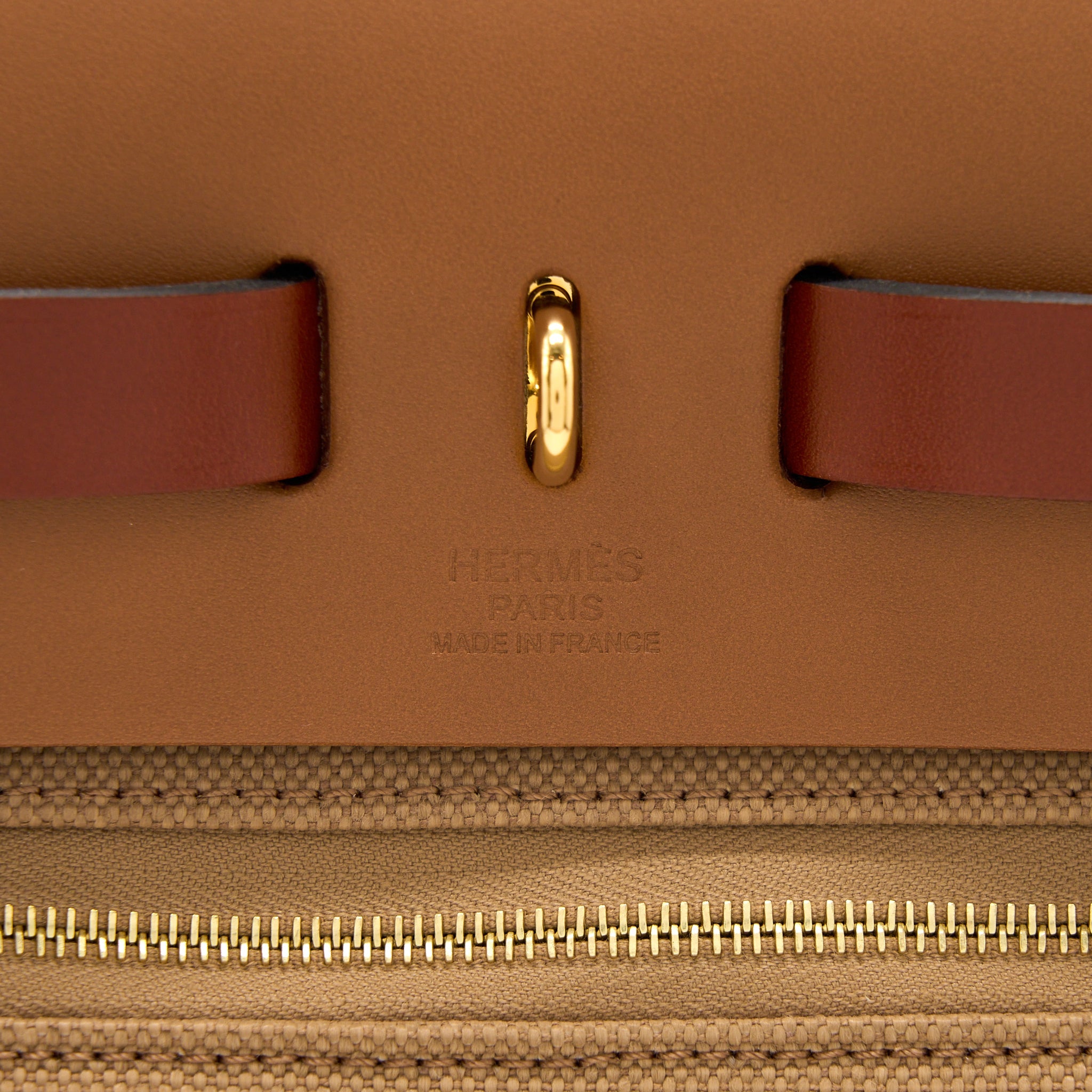 HERMES HERBAG ZIP 31 CANVAS CHAI/SABLE/FAUVE GHW