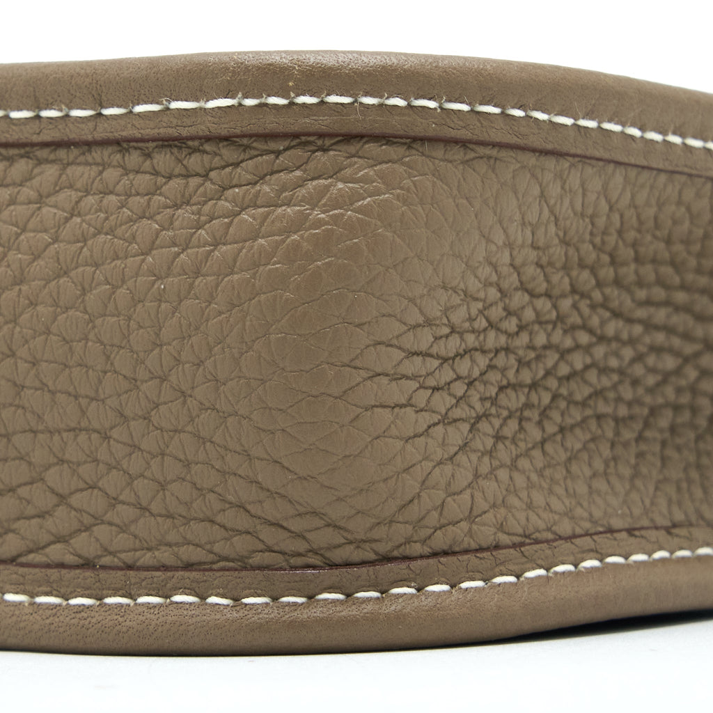 HERMES MINI EVELYNE CLEMENCE ETOUPE/BLEU INDIGO GHW