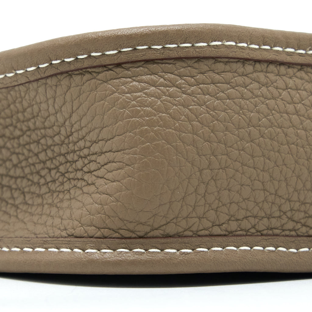 HERMES MINI EVELYNE CLEMENCE ETOUPE/BLEU INDIGO GHW