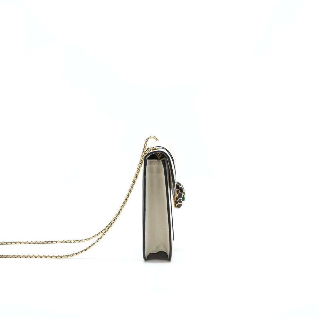 BVLGARI SERPENTI FOREVER CROSSBODY BAG WHITE LGHW