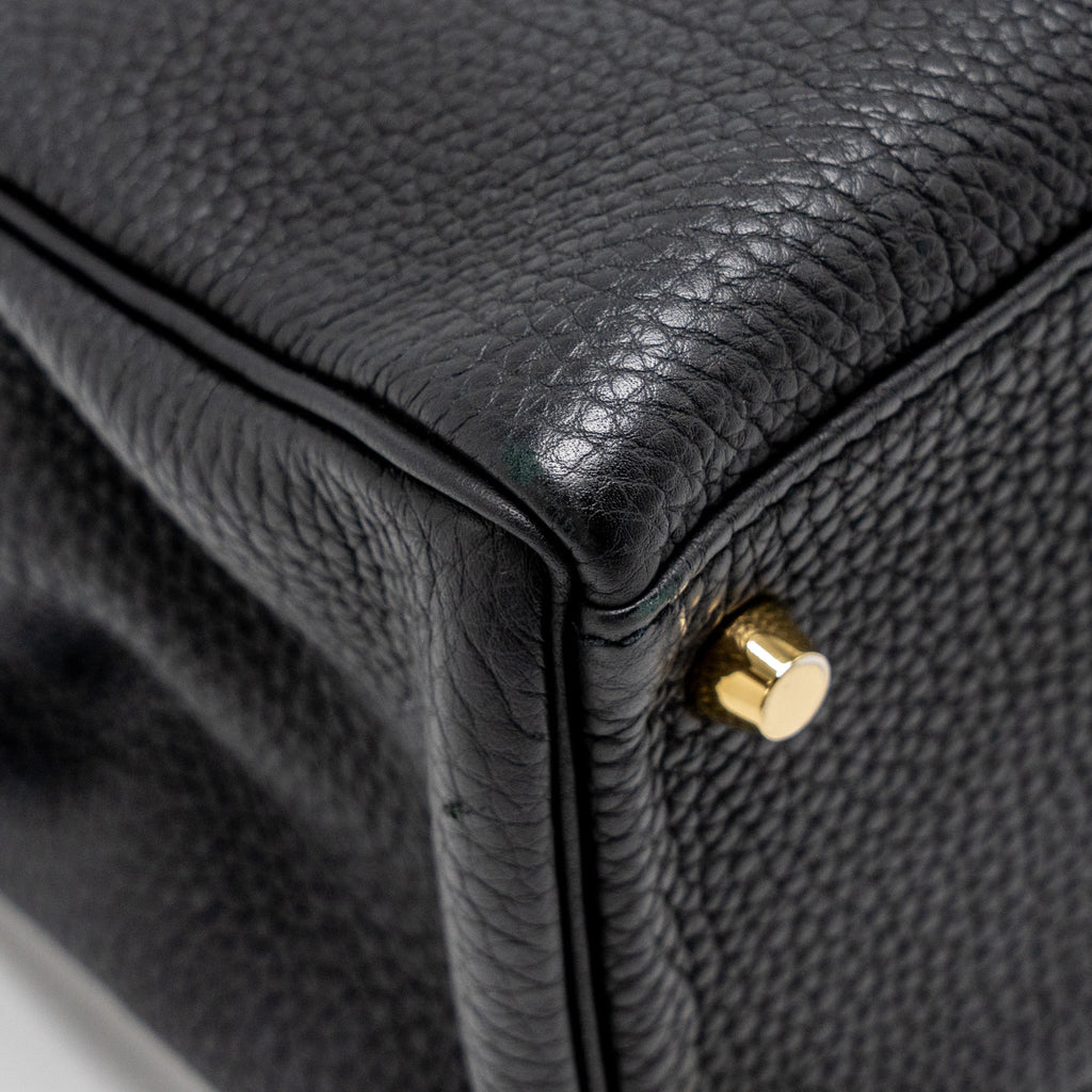 HERMES KELLY 32 TOGO BLACK GHW