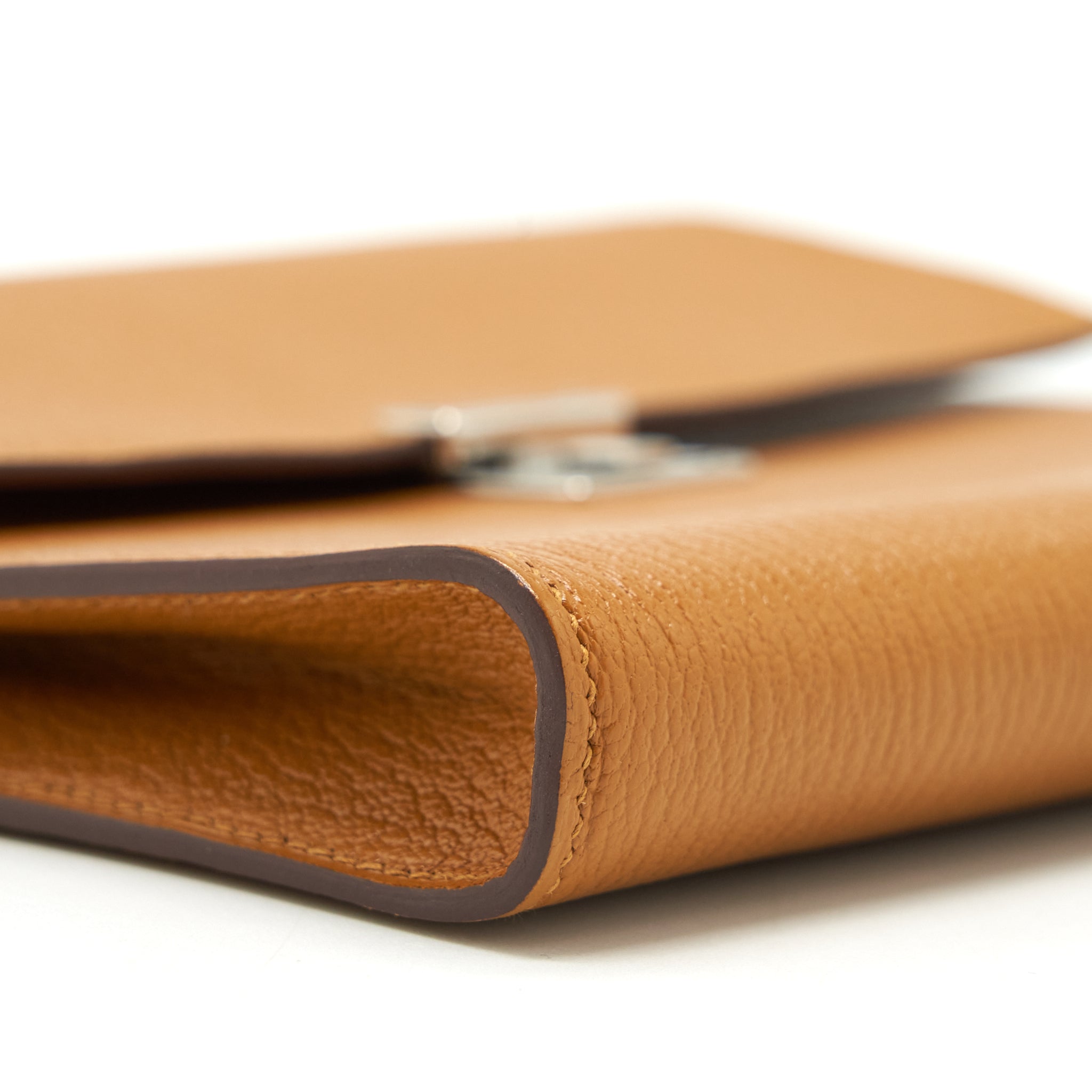 HERMES CLIC 16 WALLET GOATSKIN CARAMEL SHW