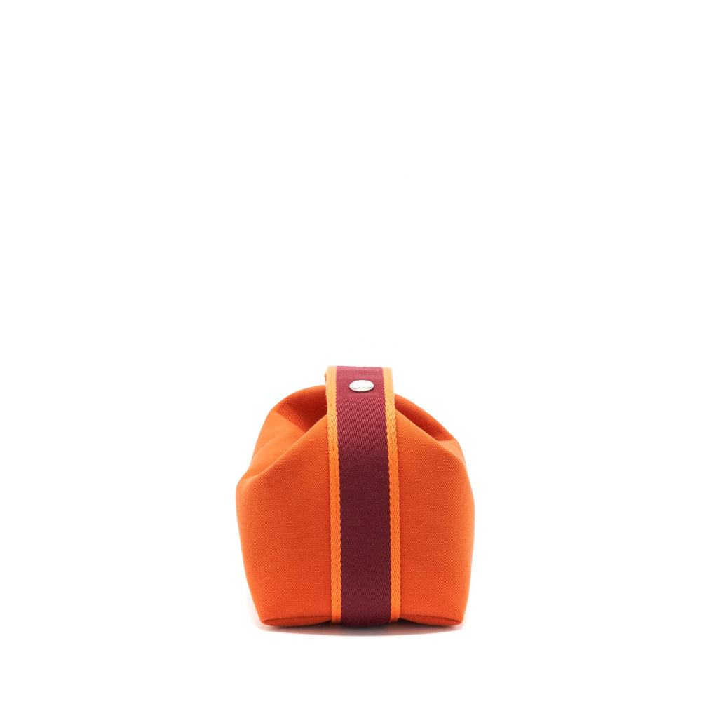 HERMES TROUSSE DE TOILETTE BRIDE A BRAC IN ORANGE FEU