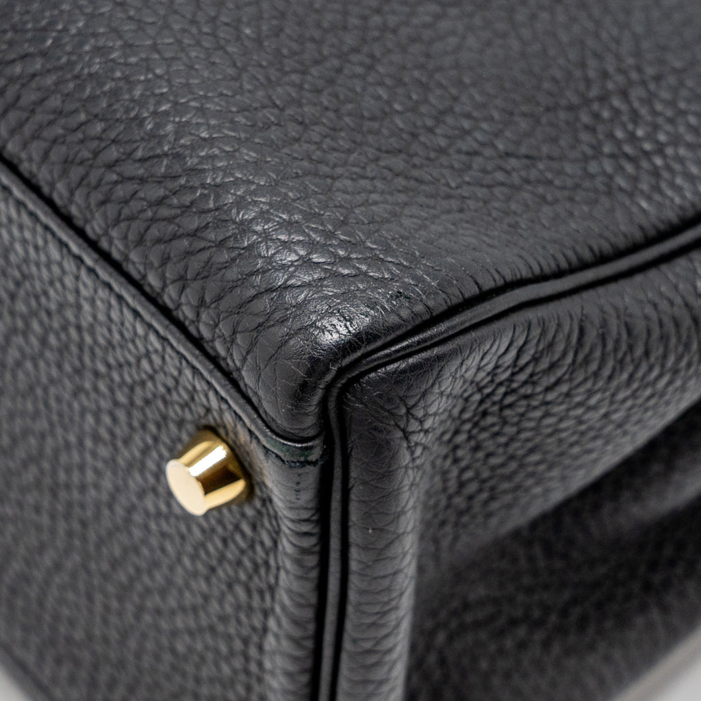 HERMES KELLY 32 TOGO BLACK GHW