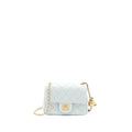 CHANEL 23C PEARL CRUSH MINI SQUARE LAMBSKIN LIGHT GREY GHW (MICROCHIP)