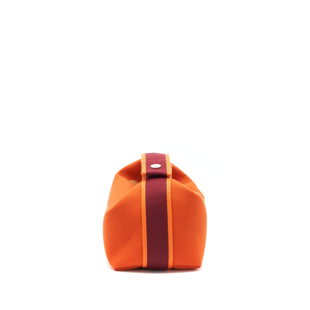 HERMES TROUSSE DE TOILETTE BRIDE A BRAC IN ORANGE FEU