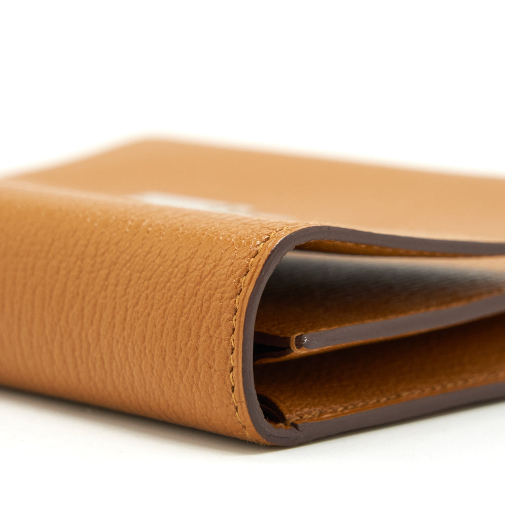 HERMES CLIC 16 WALLET GOATSKIN CARAMEL SHW