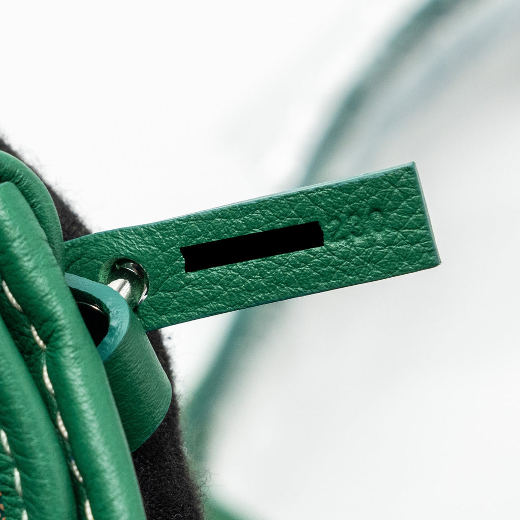 GOYARD MINI ANJOU TOTE BAG GOYARDLINE CANVAS / CALFSKIN GREEN SHW