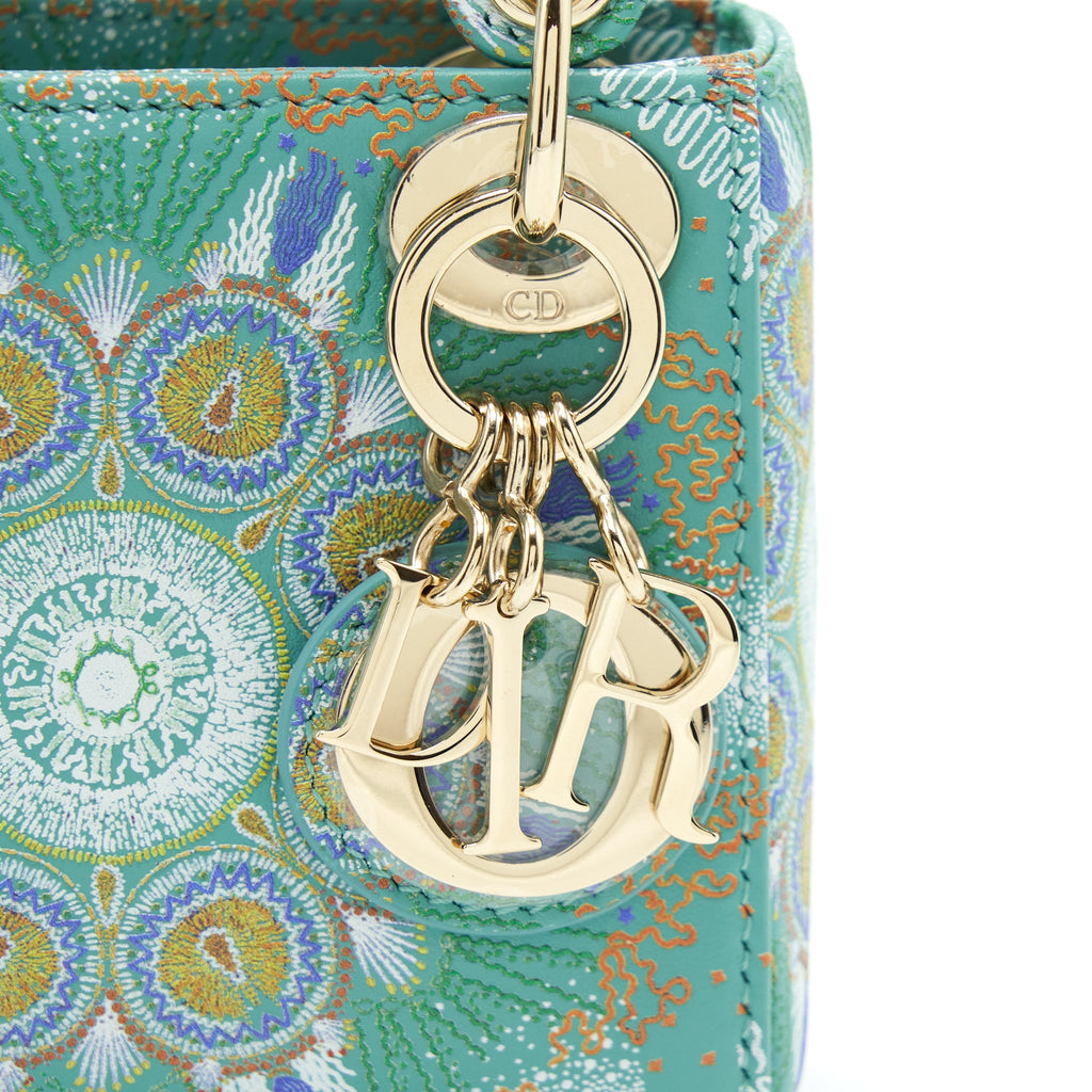 DIOR MICRO (SUPER MINI) LADY DIOR LIMITED GREEN LGHW