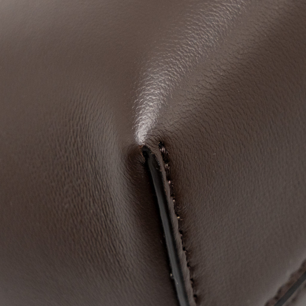 FENDI SMALL FENDI FIRST CLUTCH BAG NAPPA BROWN GHW