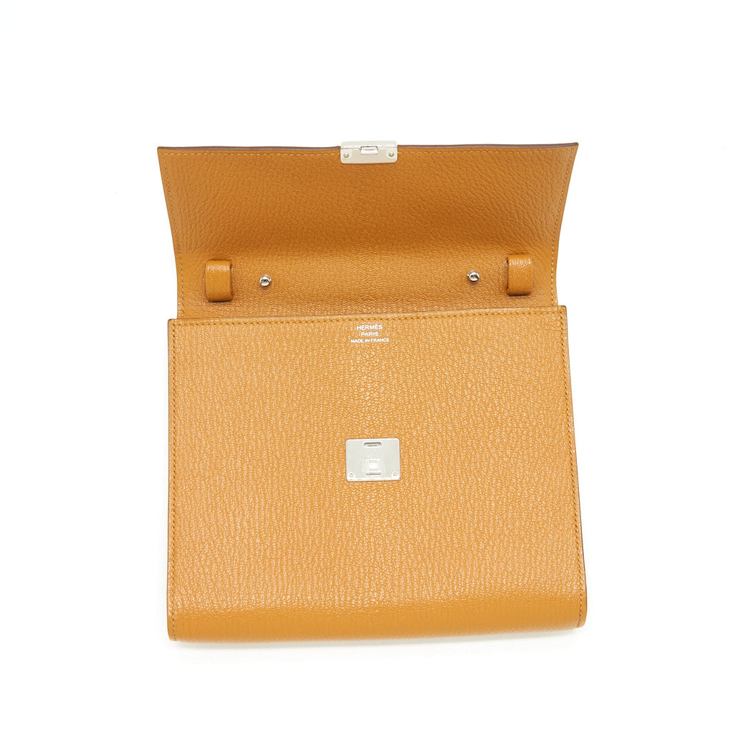 HERMES CLIC 16 WALLET GOATSKIN CARAMEL SHW