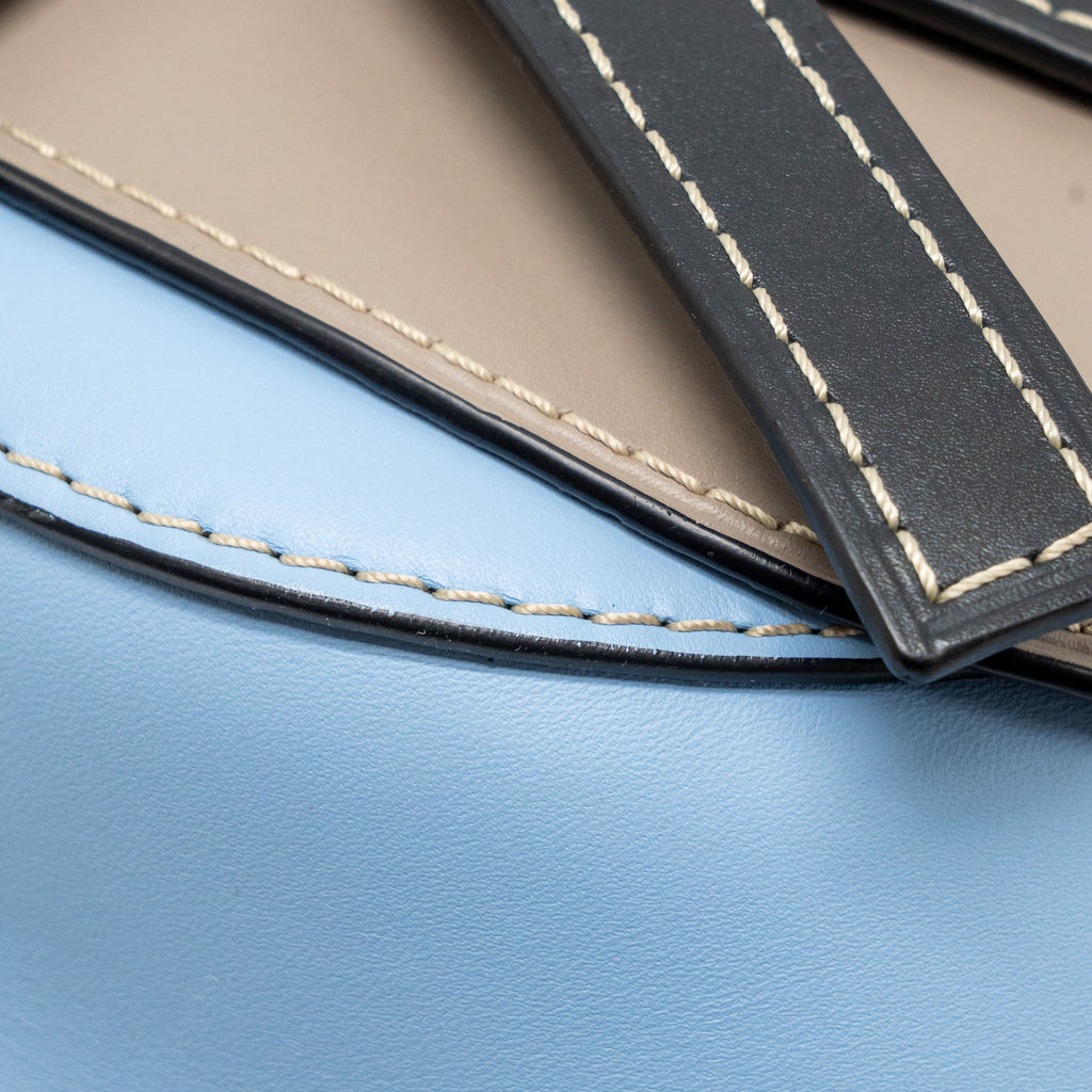 LOEWE SMALL GATE BAG CALFSKIN GREY/BLUE/MULTICOLOUR