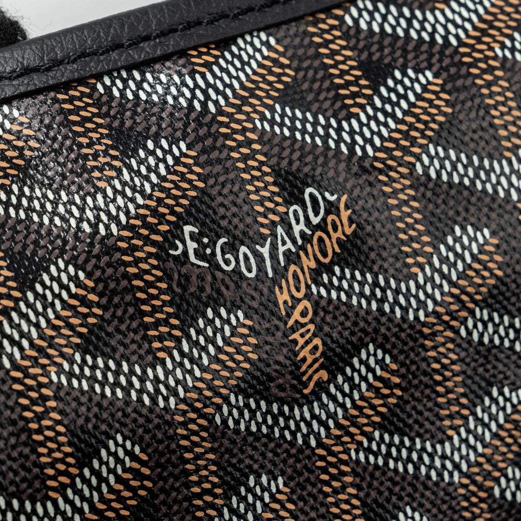 GOYARD BOHEME HOBO BAG GOYARDLINE CANVAS CALFSKIN BLACK LIMITED EDITION SHW