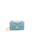CHANEL MINI 2.55 REISSUE FLAP BAG LIGHT BLUE CALFSKIN GHW