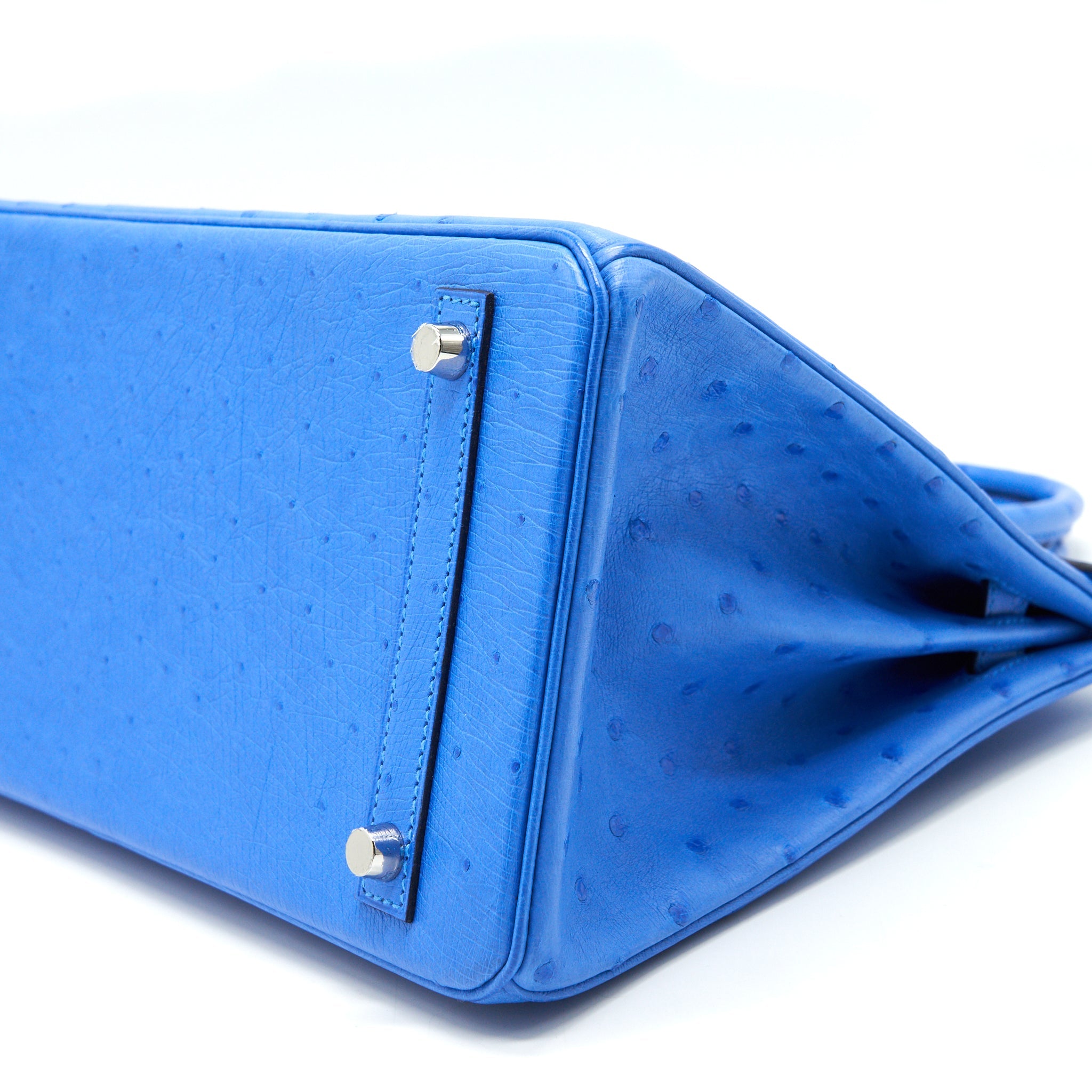 HERMES BIRKIN 30 OSTRICH 07 BLEUET SHW