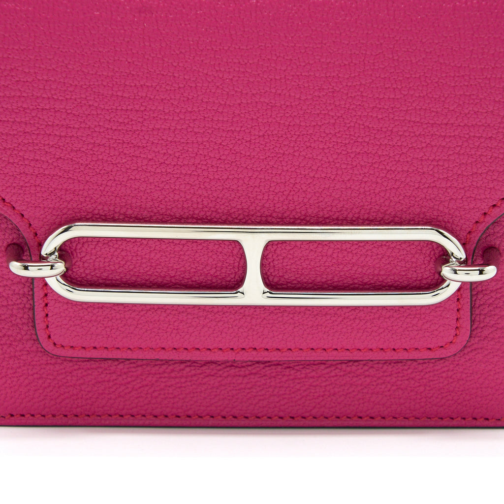 HERMES ROULIS SLIM CHÈVRE MYSORE 5R ROSE SHOCKING SHW