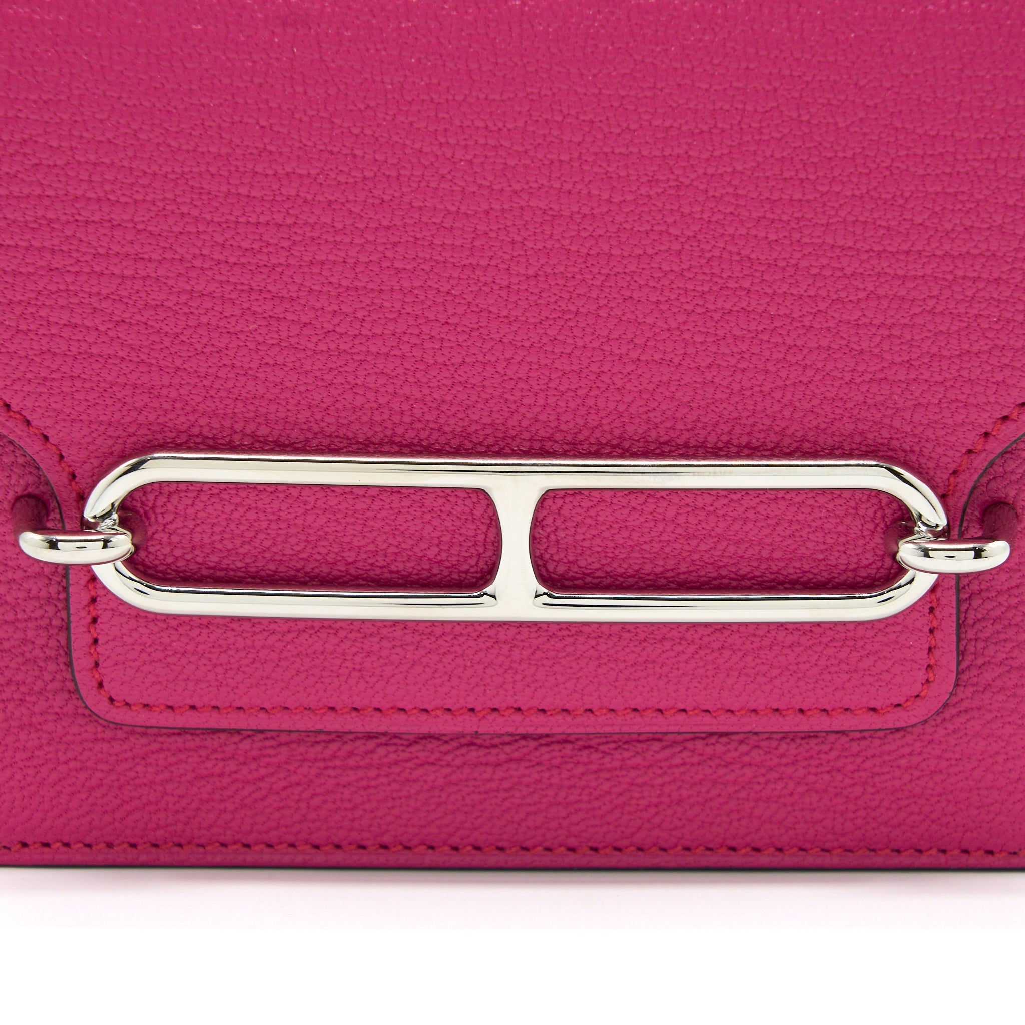 HERMES ROULIS SLIM CHÈVRE MYSORE 5R ROSE SHOCKING SHW