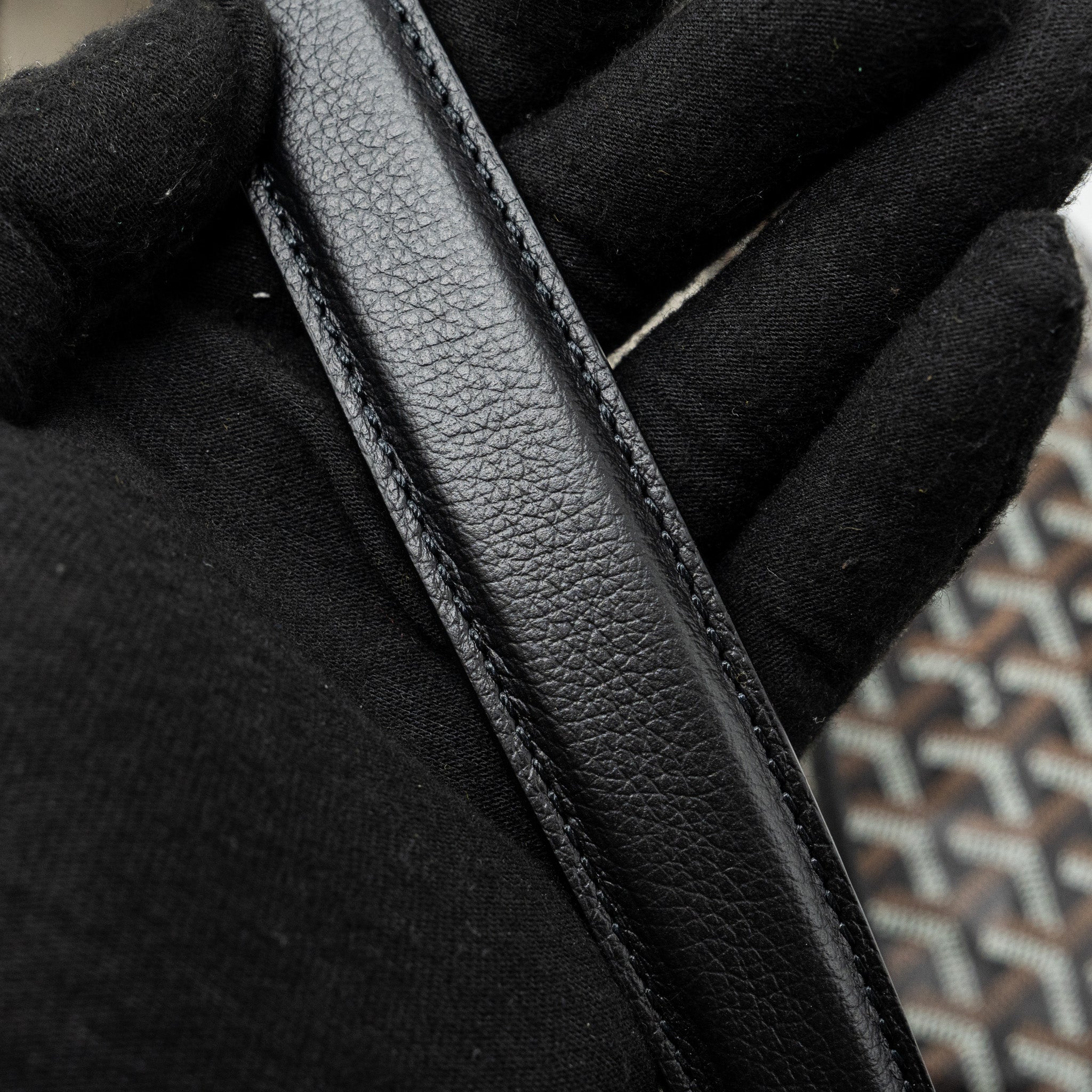 GOYARD BOHEME HOBO BAG GOYARDLINE CANVAS CALFSKIN BLACK LIMITED EDITION SHW