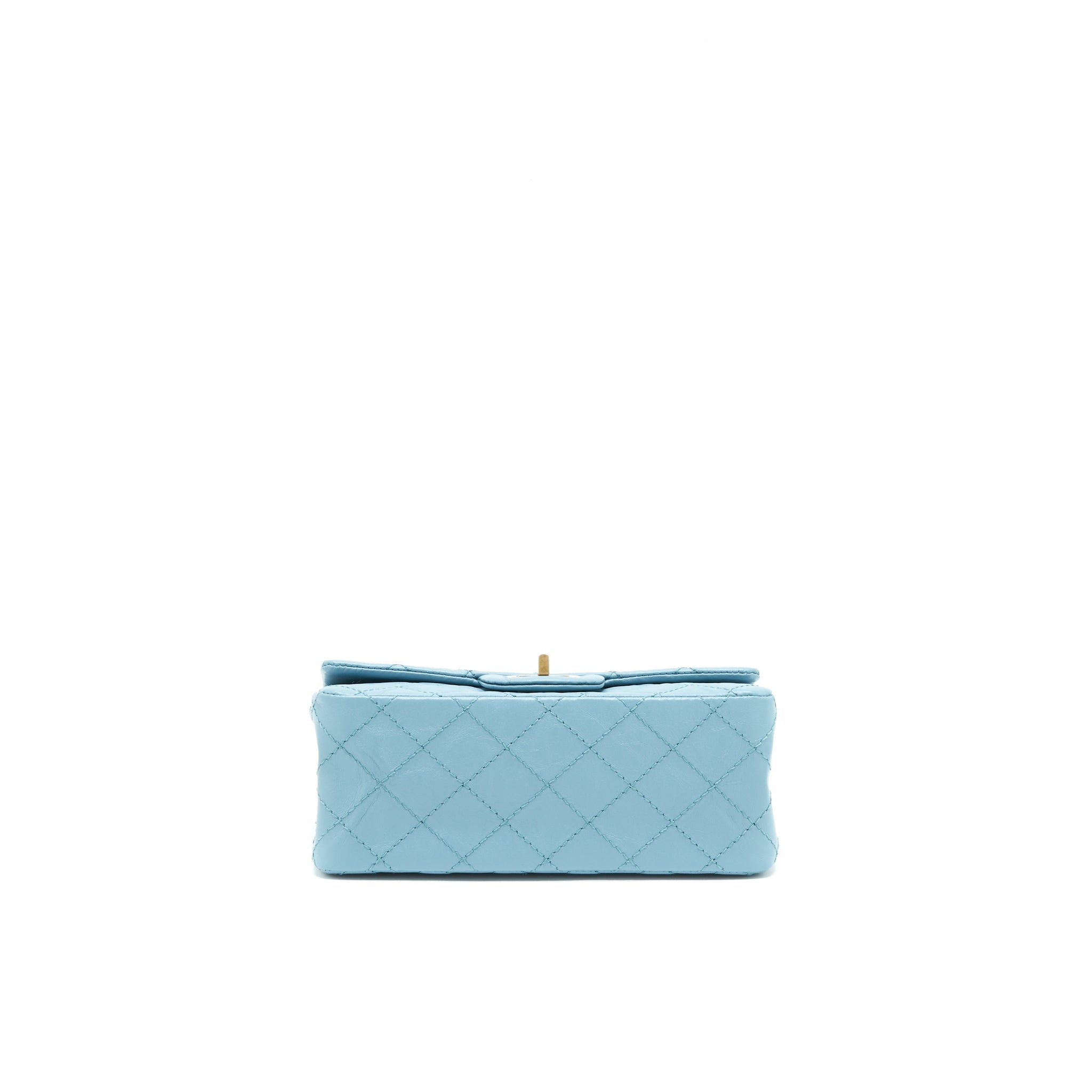 CHANEL MINI 2.55 REISSUE FLAP BAG LIGHT BLUE CALFSKIN GHW