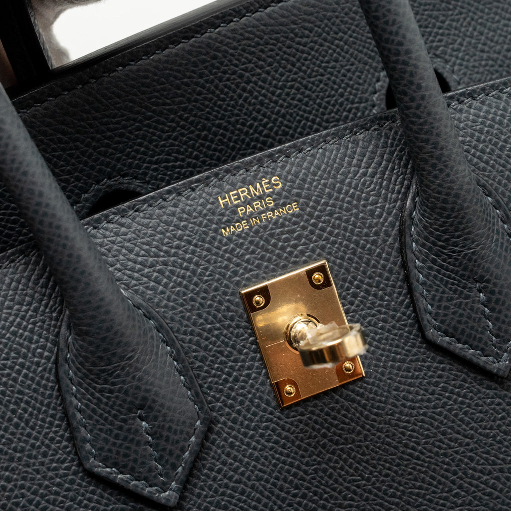 HERMES BIRKIN 25 SELLIER EPSOM H0 GRIS MISTY LGHW