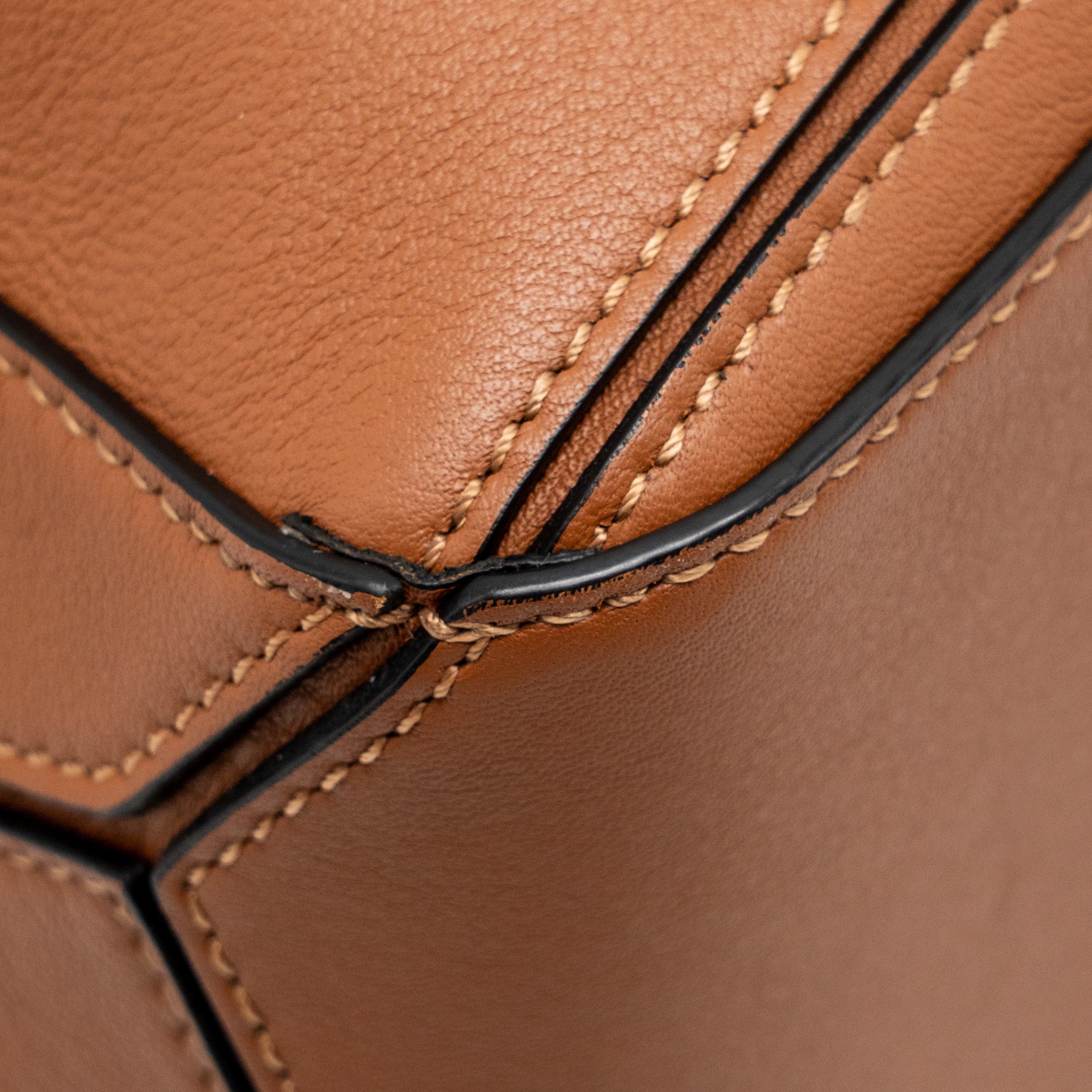 LOEWE SMALL PUZZLE BAG CALFSKIN TAN GHW
