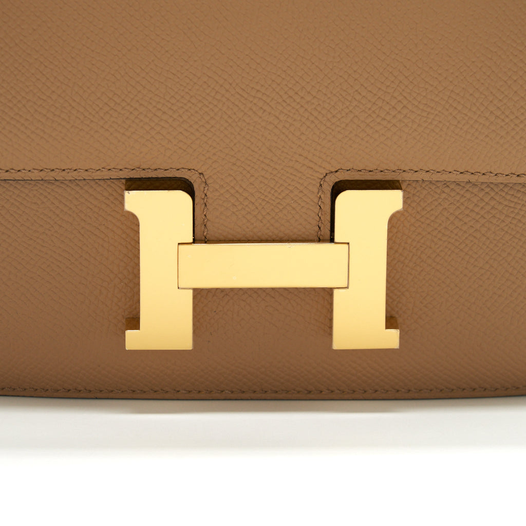 HERMES MINI CONSTANCE EPSOM 0M CHAI GHW