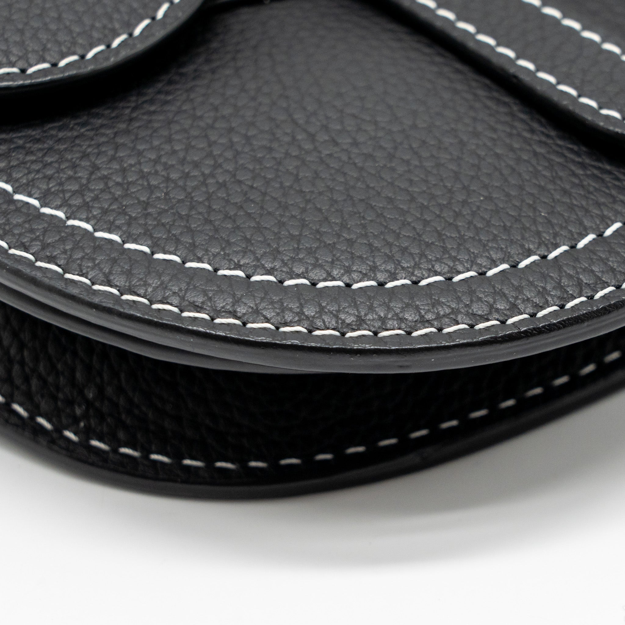DIOR X KAWS POUCH SADDLE BAG LEATHER BLACK SHW