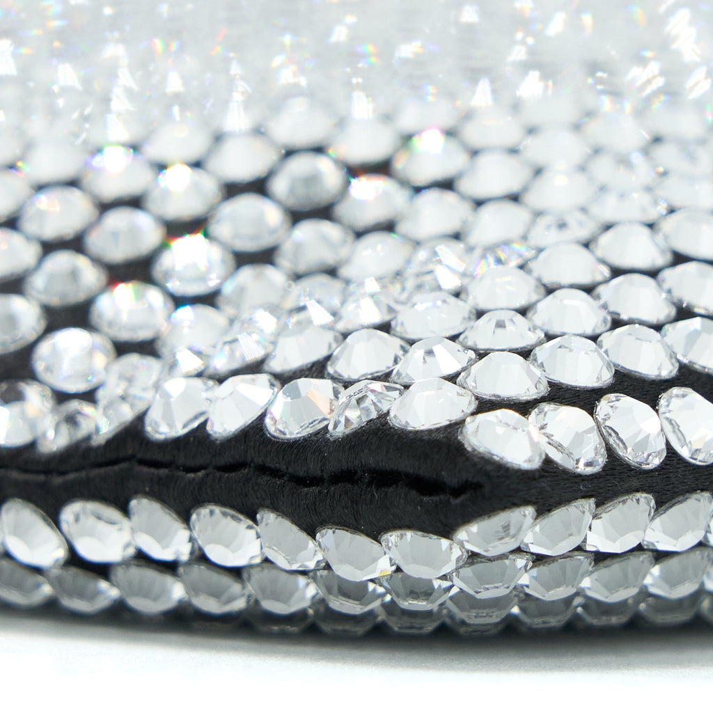 PRADA CRYSTAL SATIN HANDBAG WITH CRYSTAL BLACK SHW