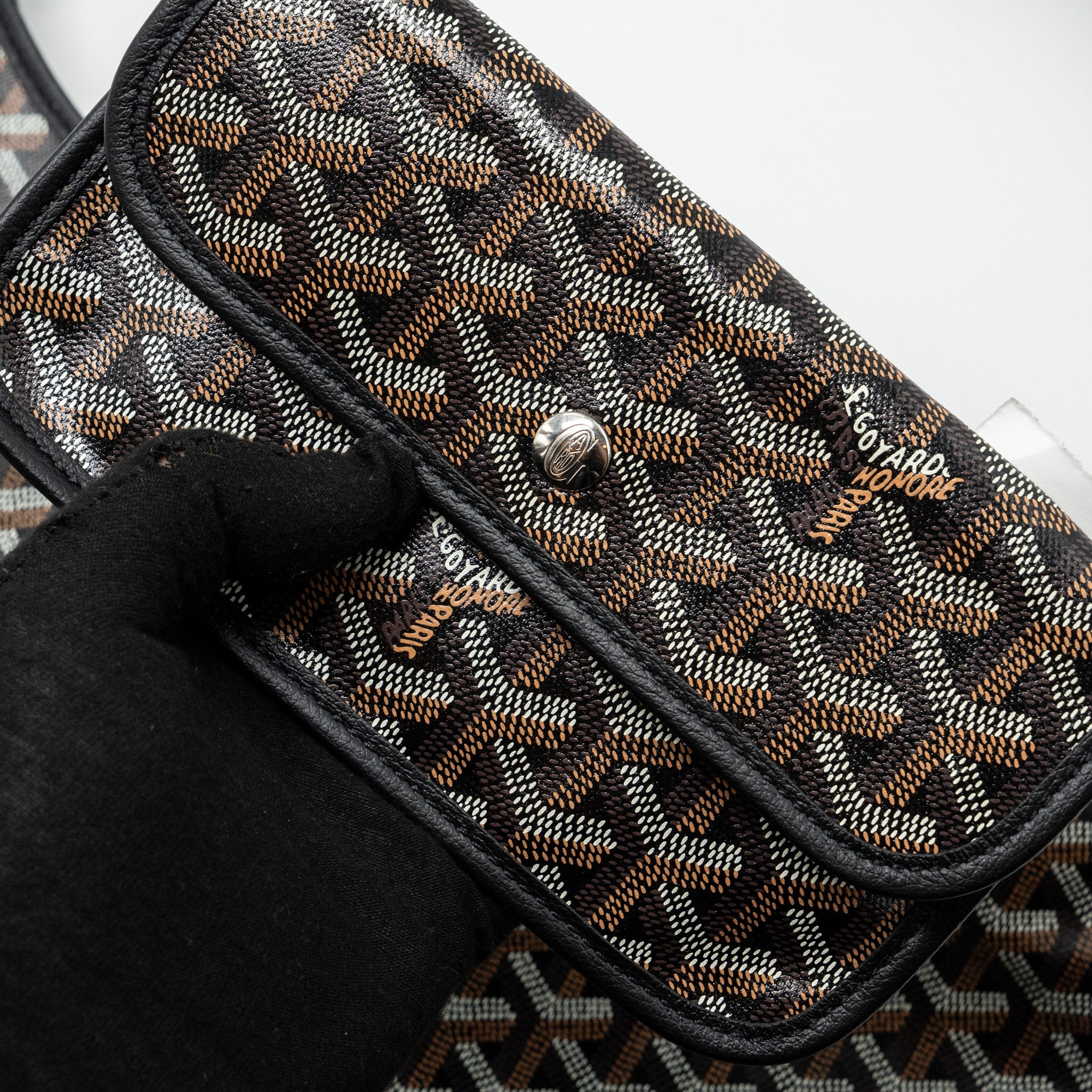 GOYARD BOHEME HOBO BAG GOYARDLINE CANVAS CALFSKIN BLACK LIMITED EDITION SHW