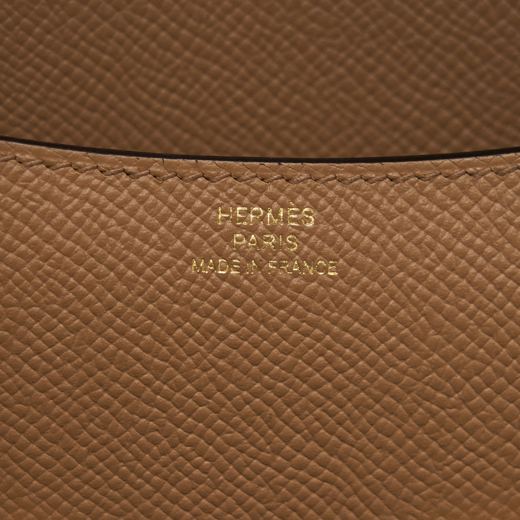 HERMES MINI CONSTANCE EPSOM 0M CHAI GHW
