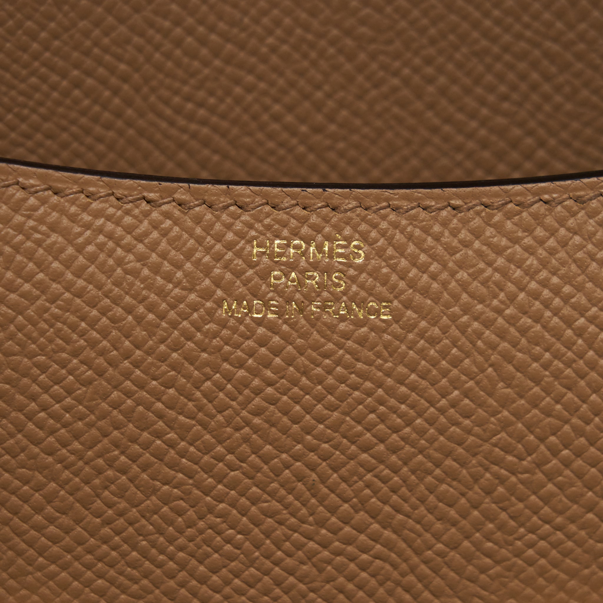 HERMES MINI CONSTANCE EPSOM 0M CHAI GHW