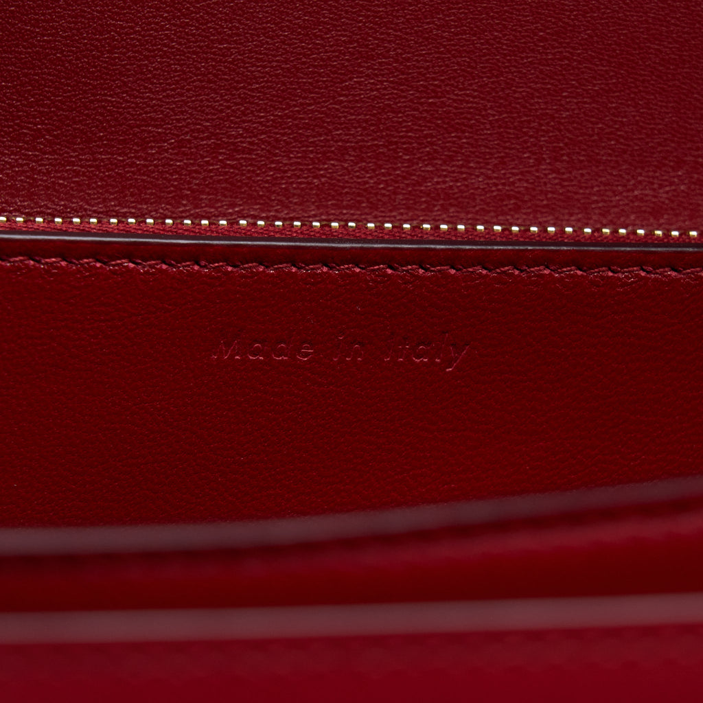 CELINE MEDIUM CLASSIC BOX BAG CALFSKIN RED GHW