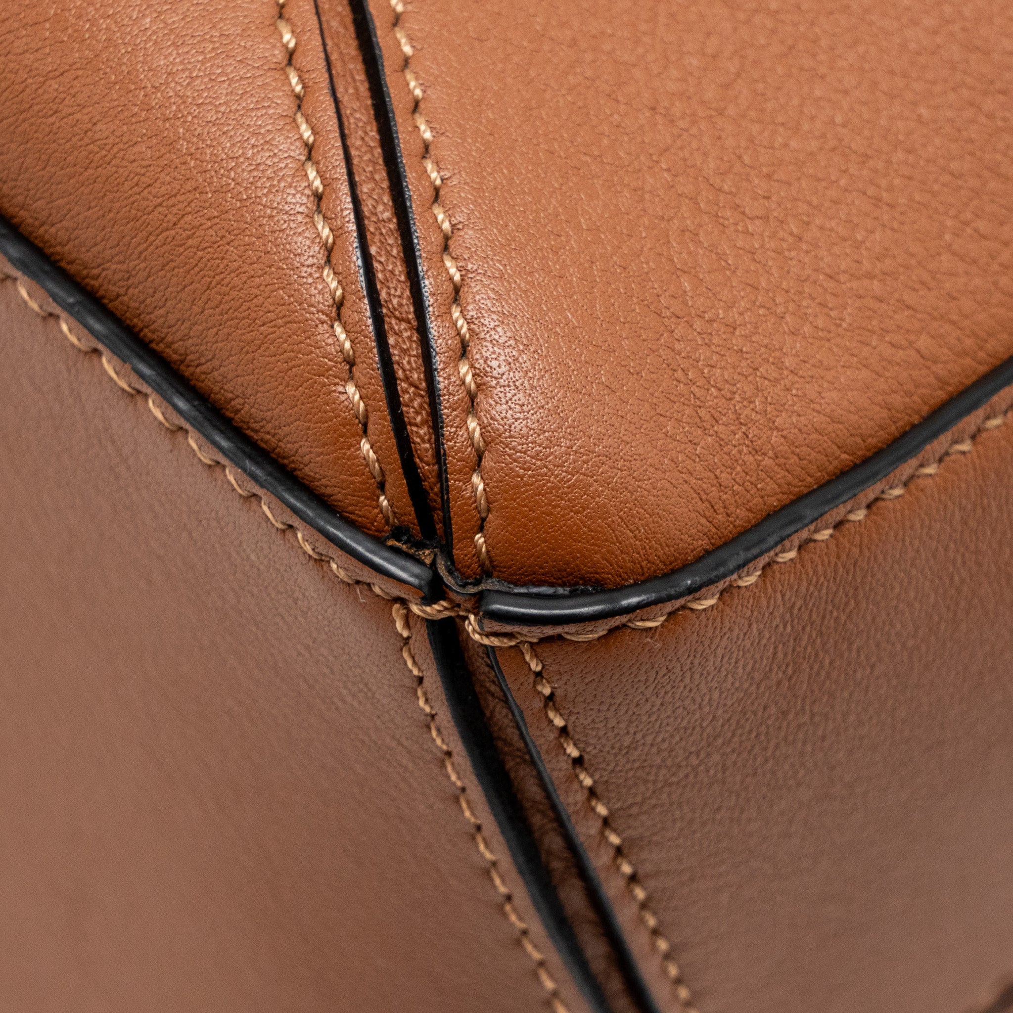 LOEWE SMALL PUZZLE BAG CALFSKIN TAN GHW