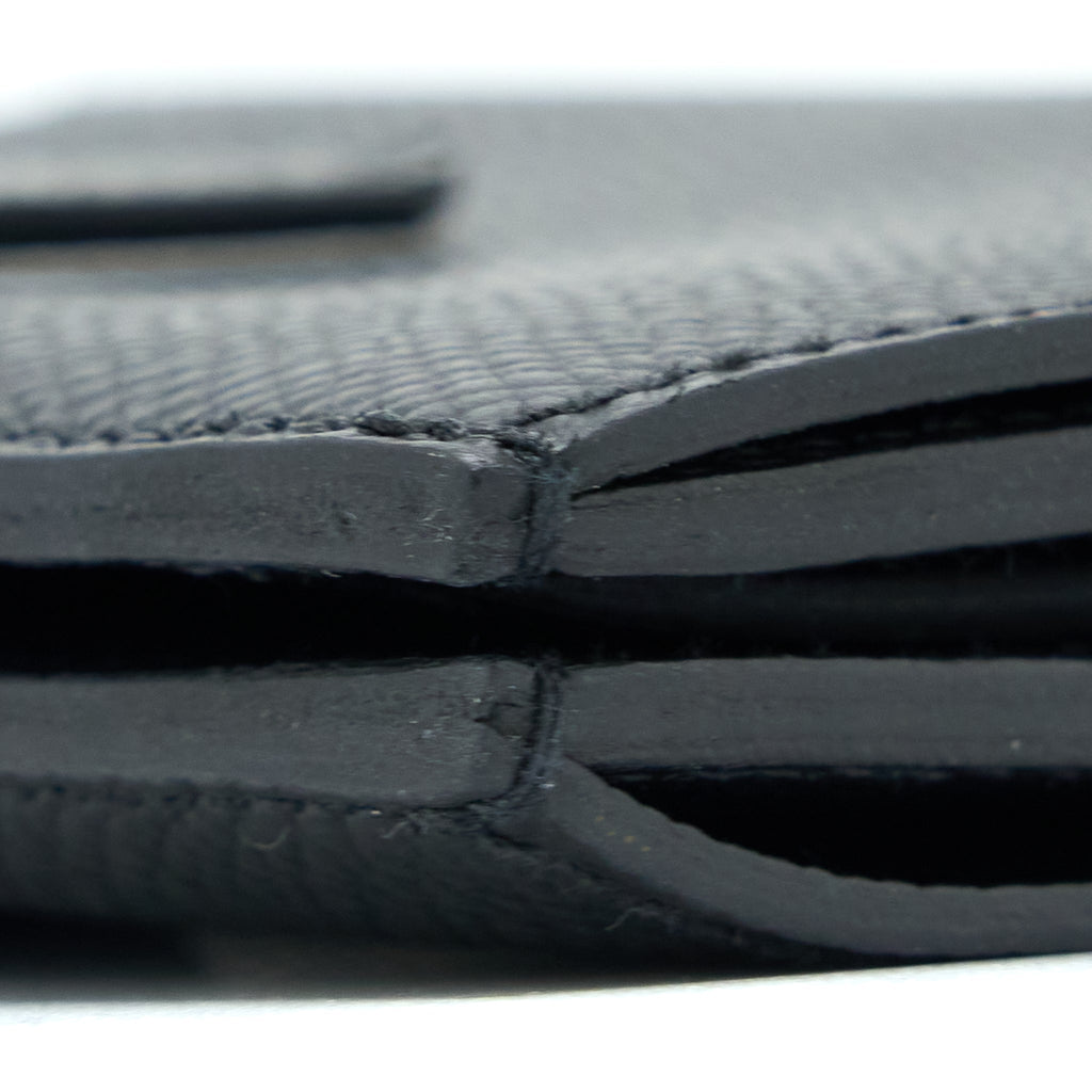 HERMES BEARN COMPACT WALLET EPSOM BLACK SHW