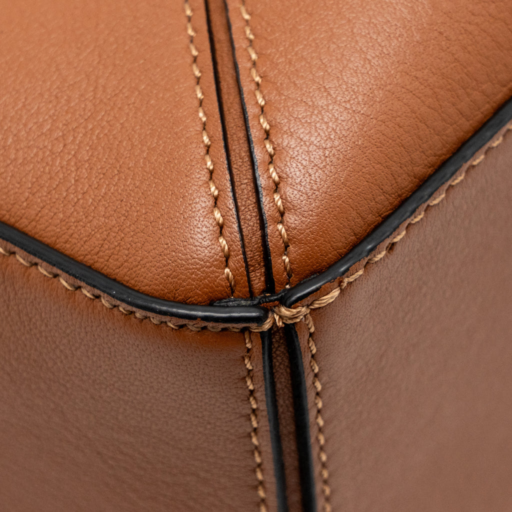 LOEWE SMALL PUZZLE BAG CALFSKIN TAN GHW