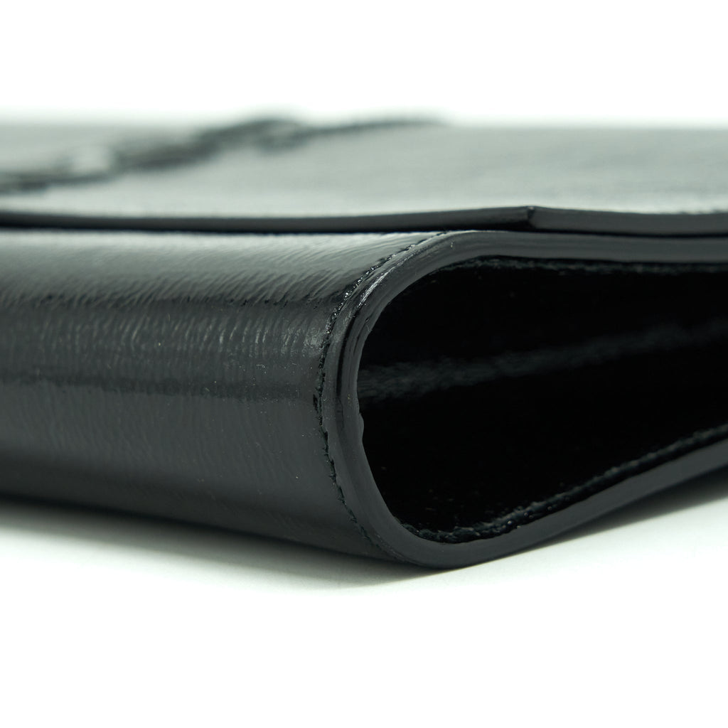 SAINT LAURENT / YSL CLUTCH PATENT BLACK