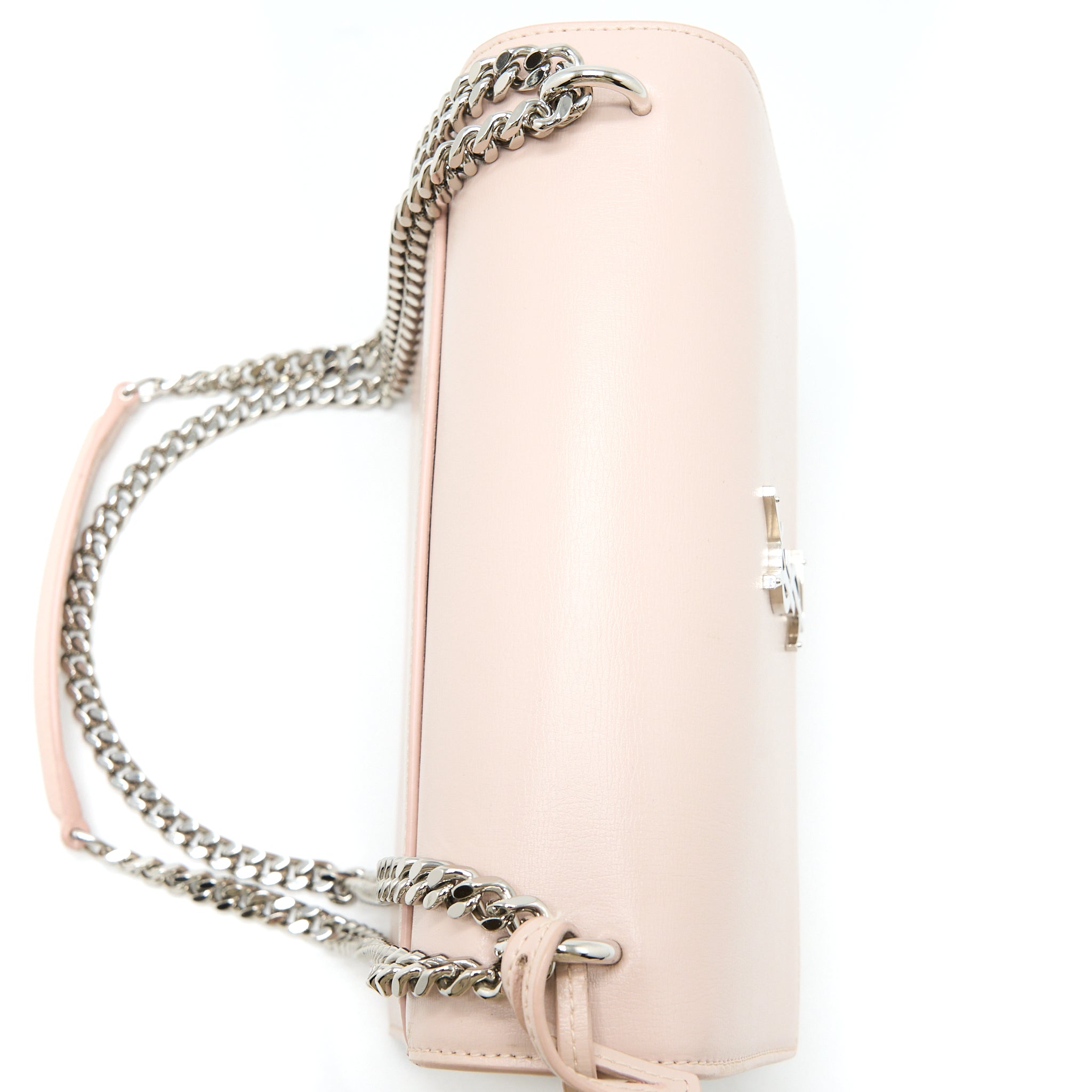 SAINT LAURENT MEDIUM SUNSET CHAIN BAG CALFSKIN LIGHT PINK SHW