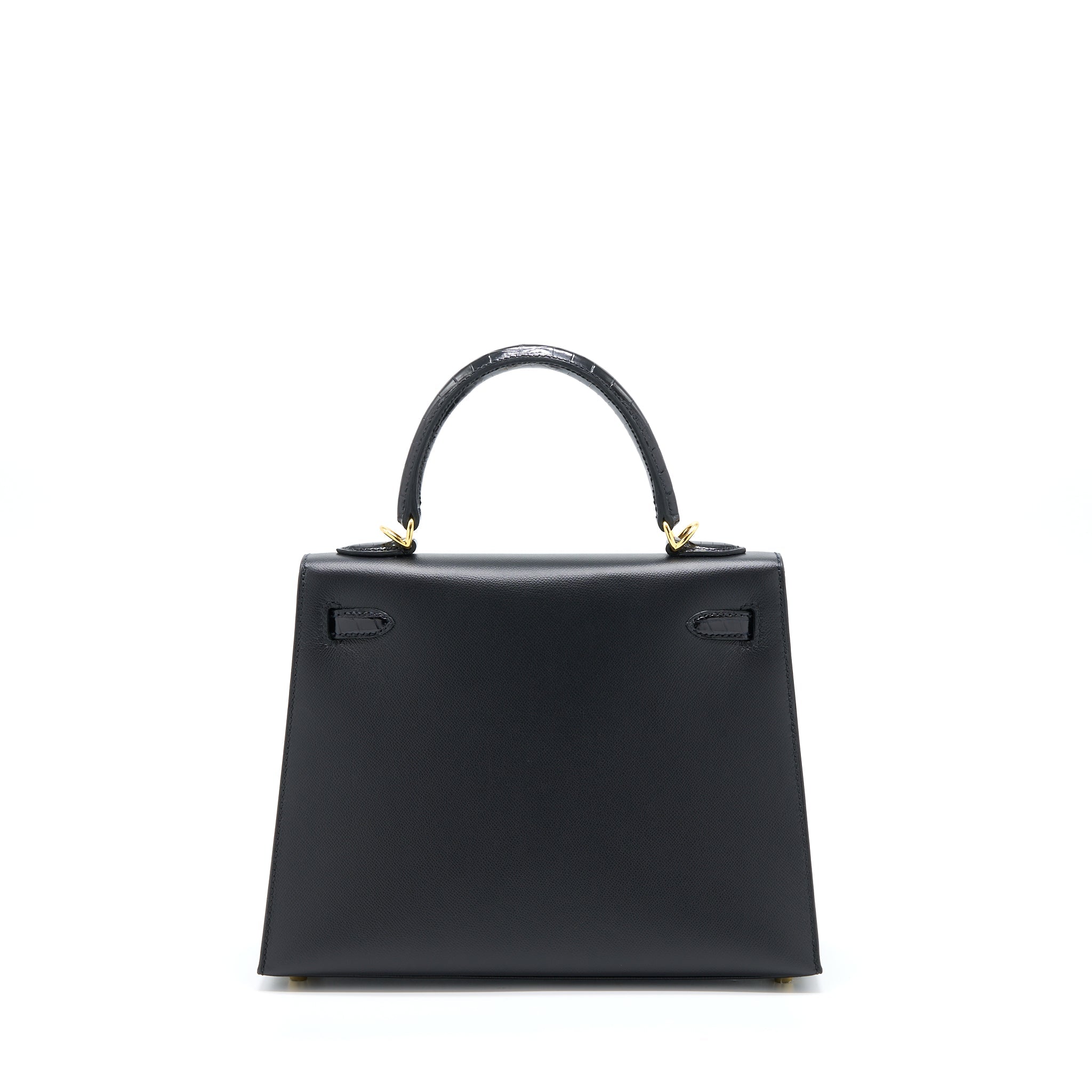 HERMES KELLY 25 SELLIER TOUCH MADAME / CROCODILE BLACK GHW