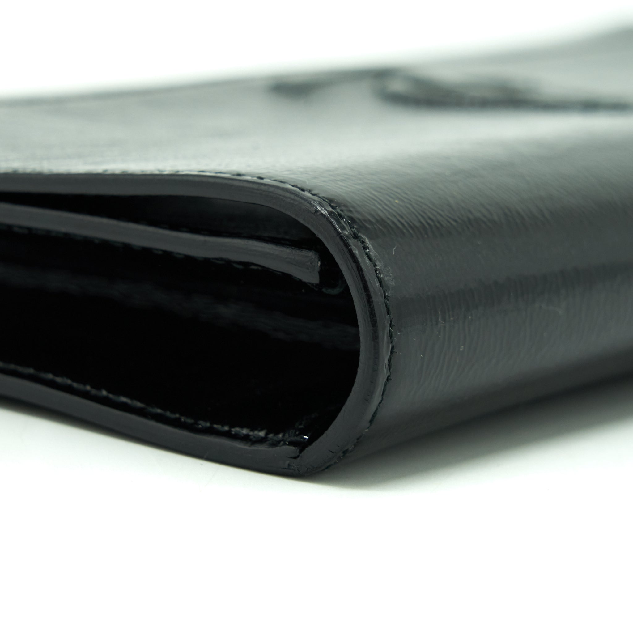 SAINT LAURENT / YSL CLUTCH PATENT BLACK