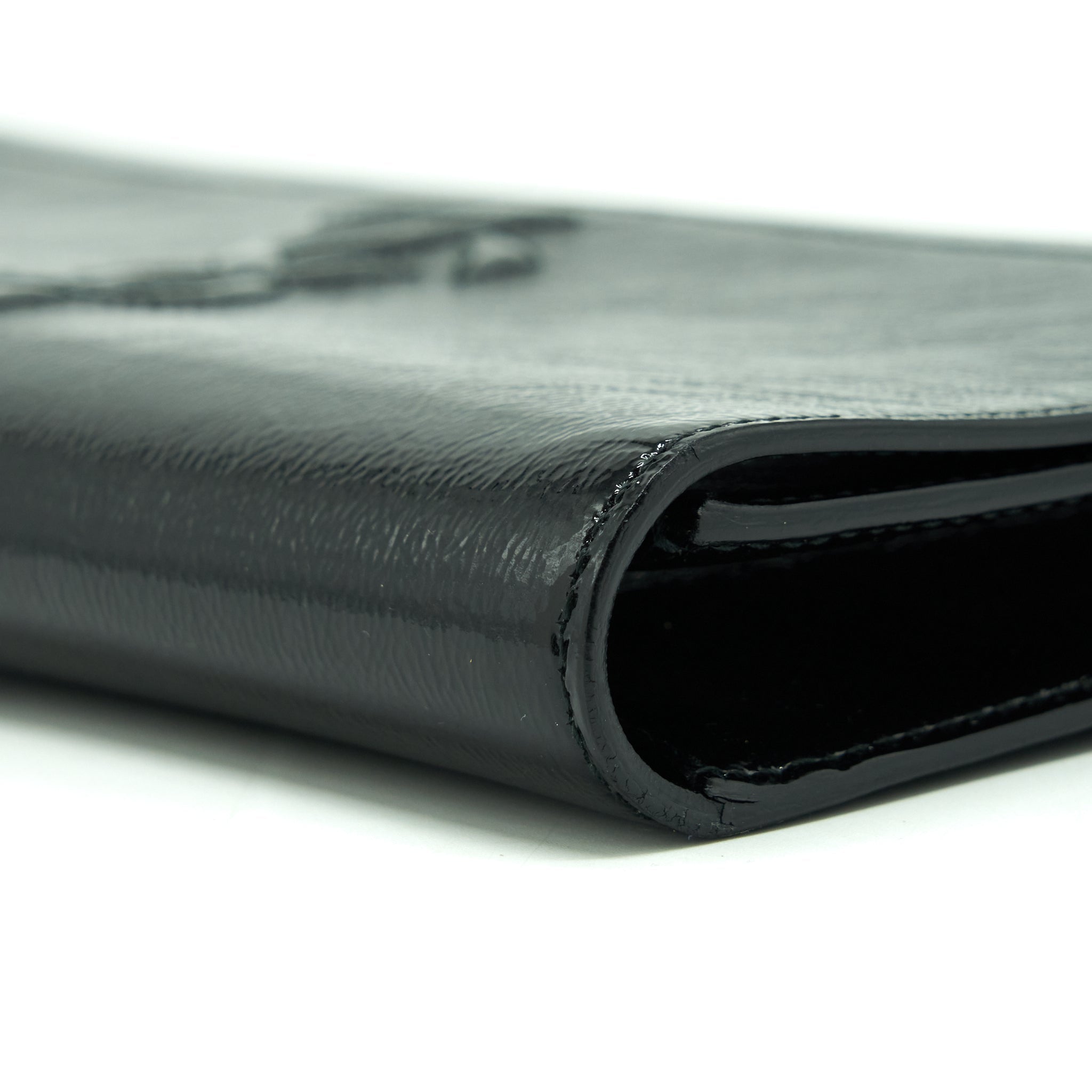 SAINT LAURENT / YSL CLUTCH PATENT BLACK