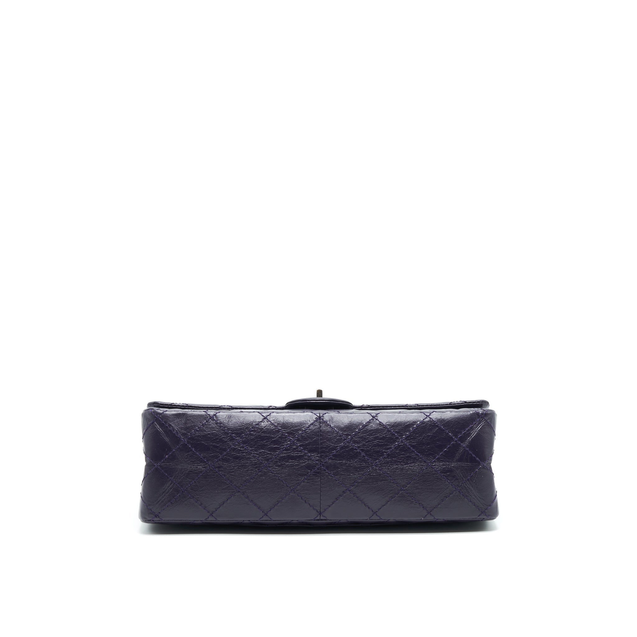 CHANEL REISSUE 226 IN DARK PURPLE WITH SILVER RUTHENIUM HARDWARE