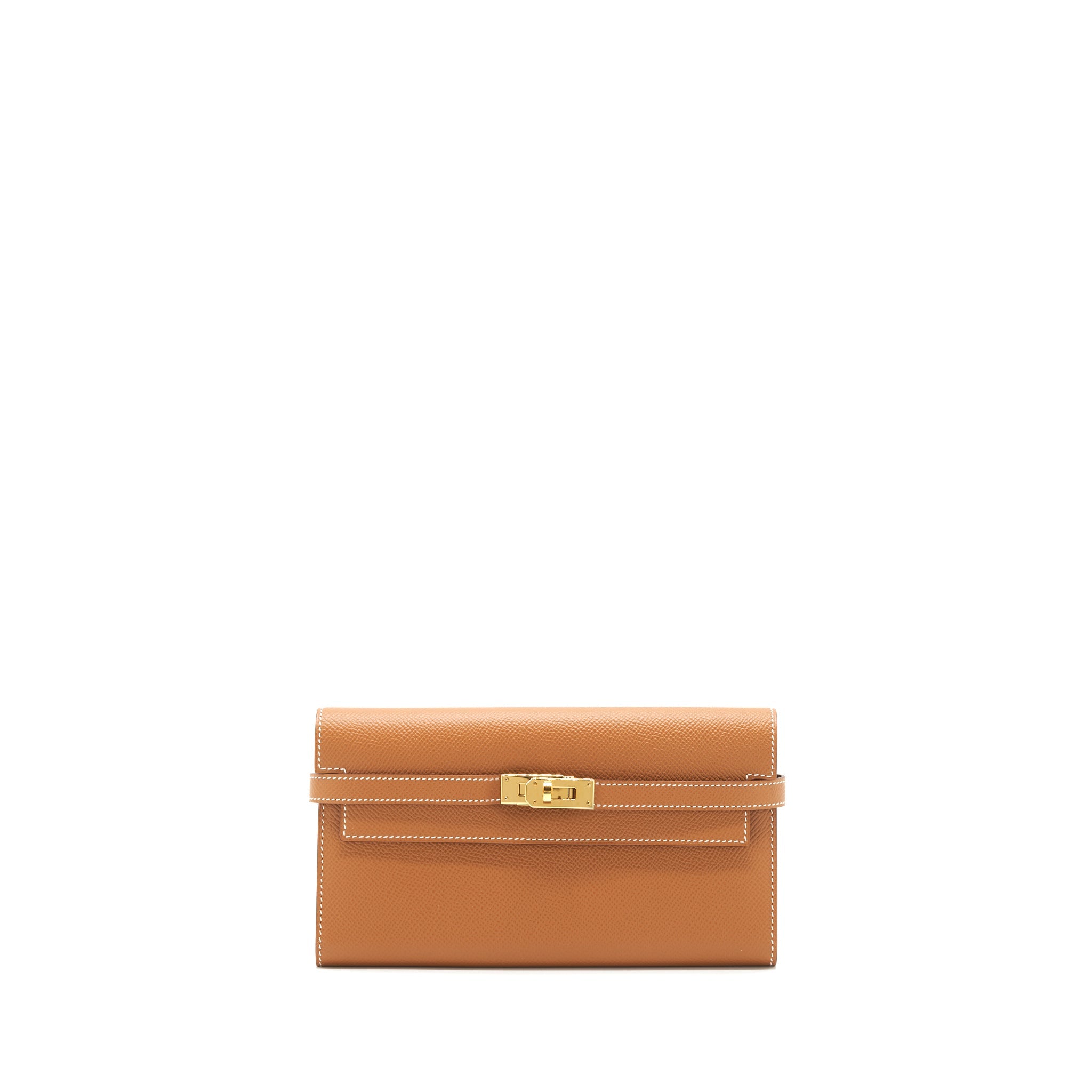HERMES KELLY LONG WALLET GOLD GHW