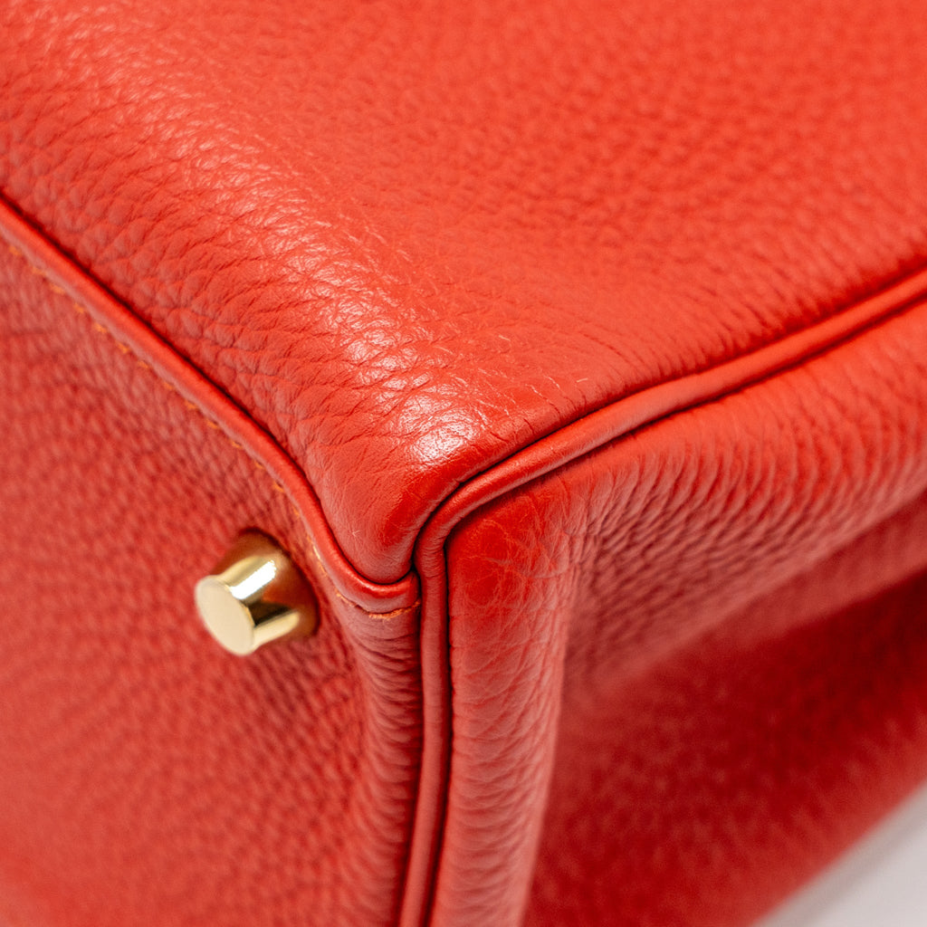 HERMES KELLY 32 TOGO 5E VERMILLION GHW
