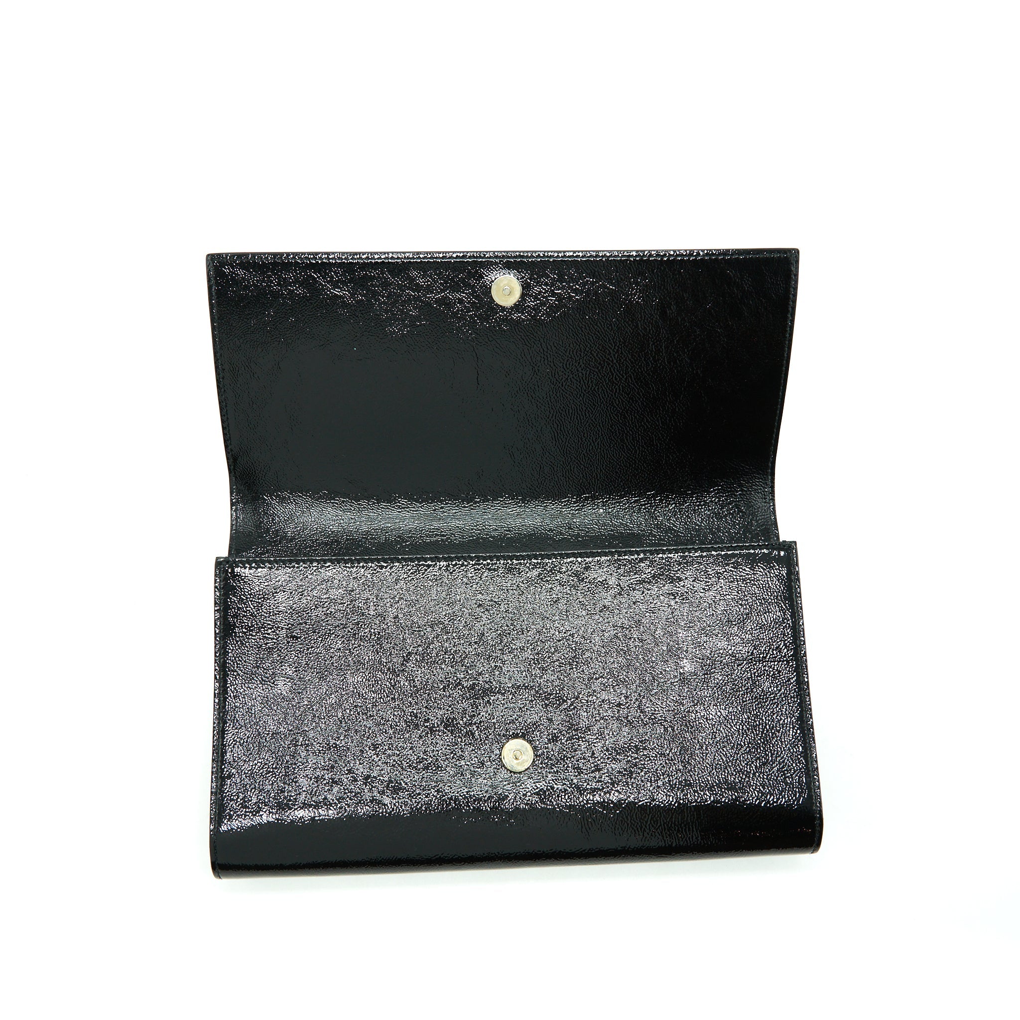 SAINT LAURENT / YSL CLUTCH PATENT BLACK