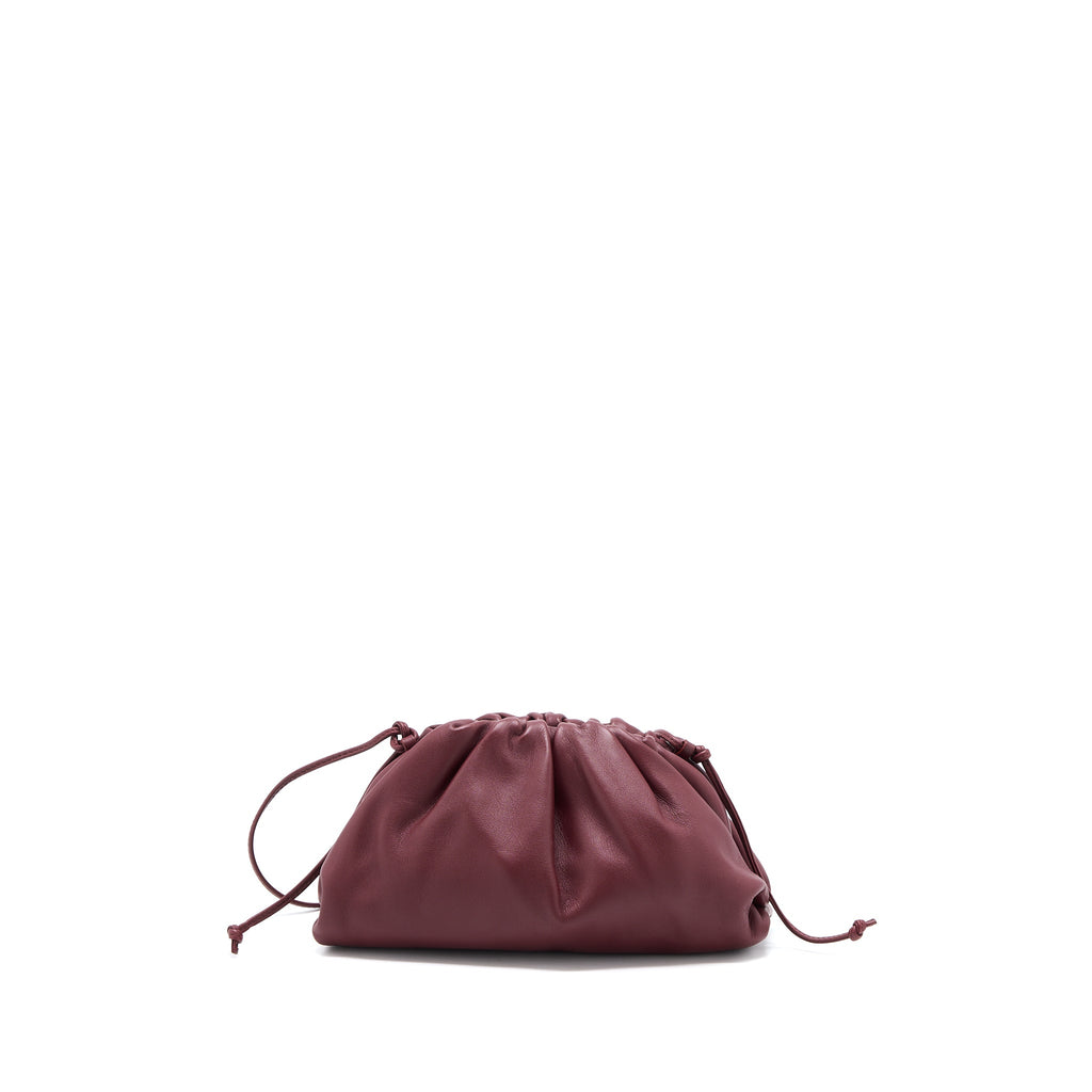 BOTTEGA VENETA MINI POUCH CALFSKIN DARK RED
