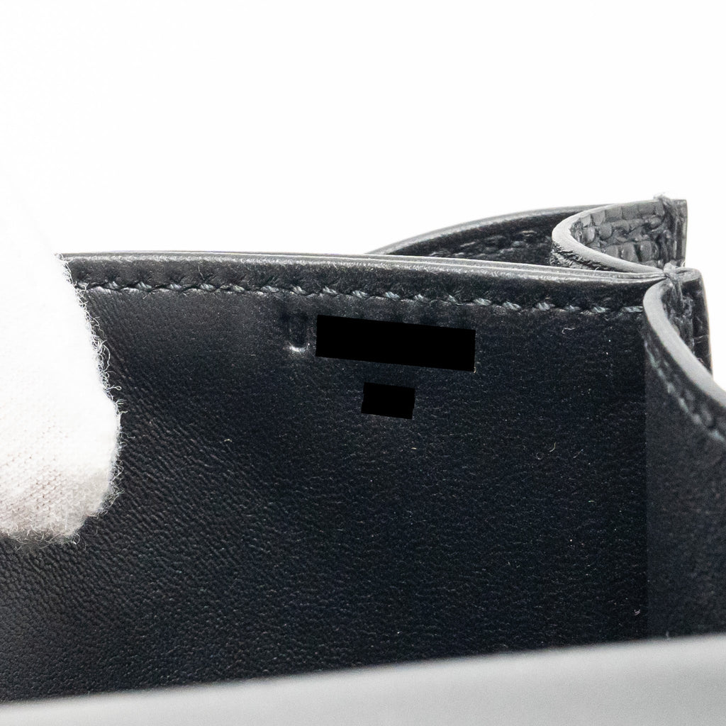 HERMES MINI CONSTANCE LIZARD VARANUS SALVATOR BLACK SHW