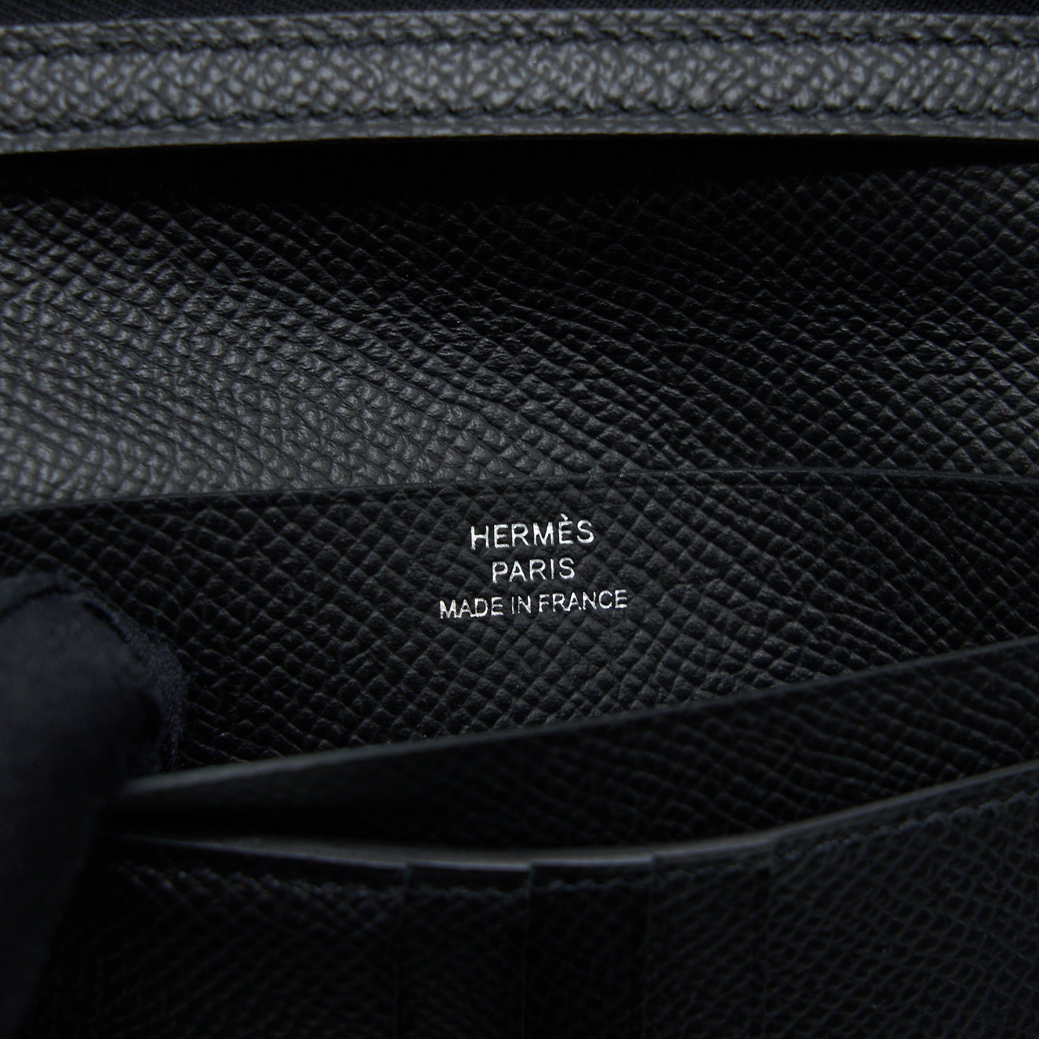 HERMES BEARN COMPACT WALLET EPSOM BLACK SHW