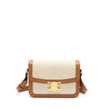 CELINE MEDIUM TRIOMPHE BAG IN TEXTILE NATURAL CALFSKIN GHW